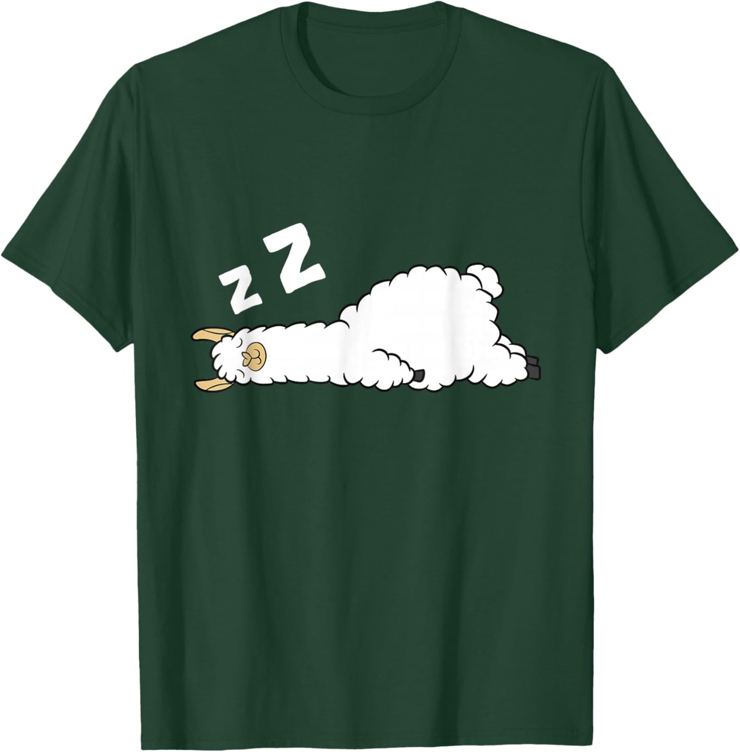 Llama Sleeping Tired Llama Pajama Love Llamas T-Shirt - T-Shirt | Forest
