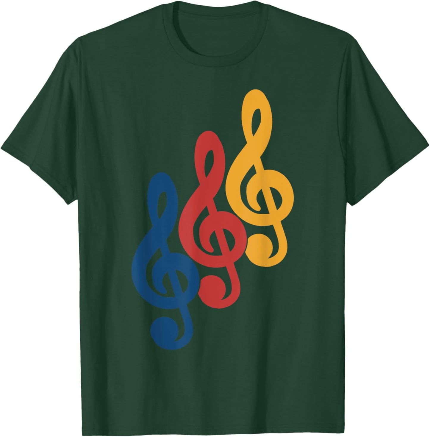 Treble Clef Music Musical Note Musician T-Shirt - T-Shirt | Forest