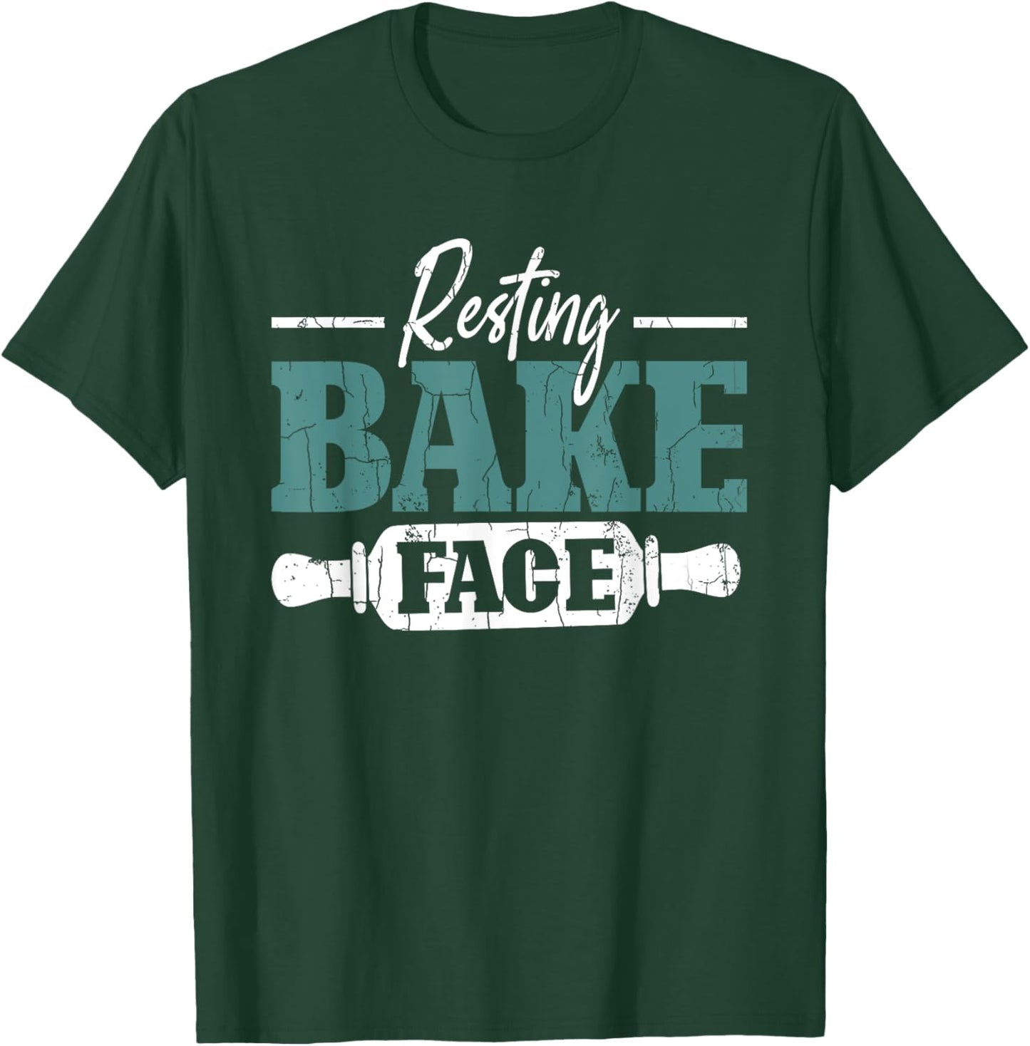 Resting Bake Face Funny Baker Baking Cookie Lover Graphic T-Shirt - T-Shirt | Forest