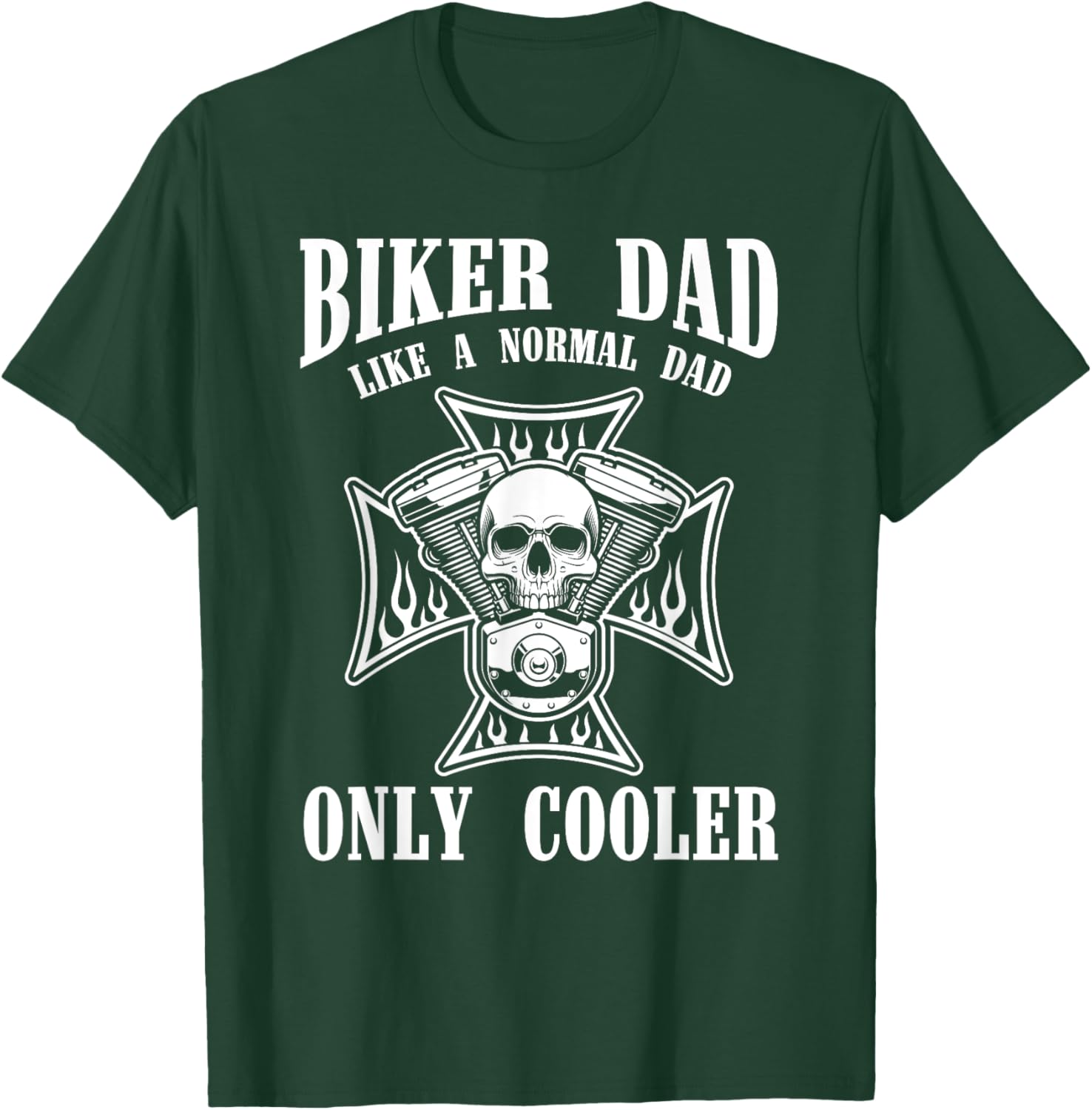 Biking Men Fathers Day Gift Biker Dad Motorcycle Ride Biker T-Shirt - T-Shirt | Forest