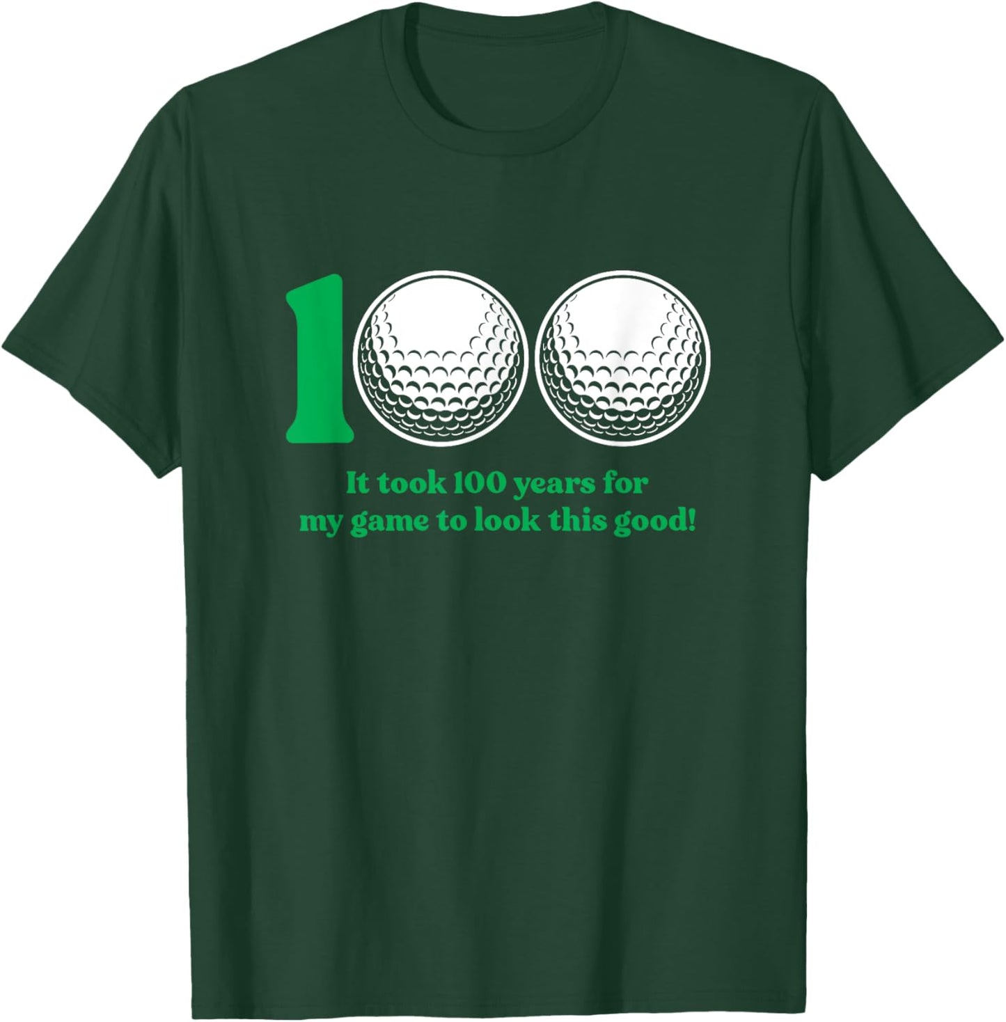 100 Year Old Golfer Golfing Golf 100th Birthday T-Shirt - T-Shirt | Forest