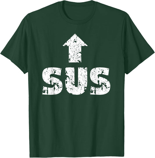 Sus & Arrow IDK Bro You Kinda Sus Vintage Retro Gaming Meme T-Shirt - T-Shirt | Forest