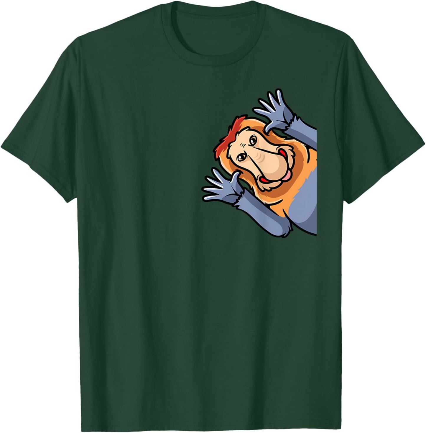 Proboscis Monkey Long-Nosed Monkey T-Shirt - T-Shirt | Forest