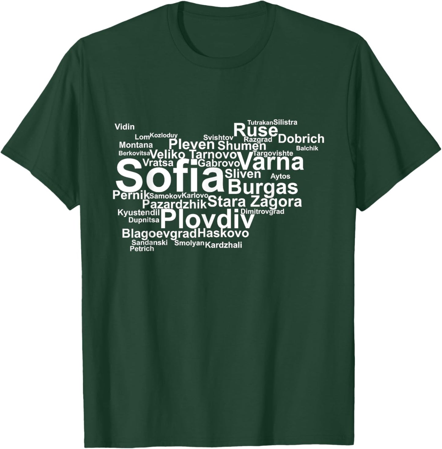Bulgaria Travel, Sofia Bulgaria, Balkans, Bulgarian Outline T-Shirt - T-Shirt | Forest
