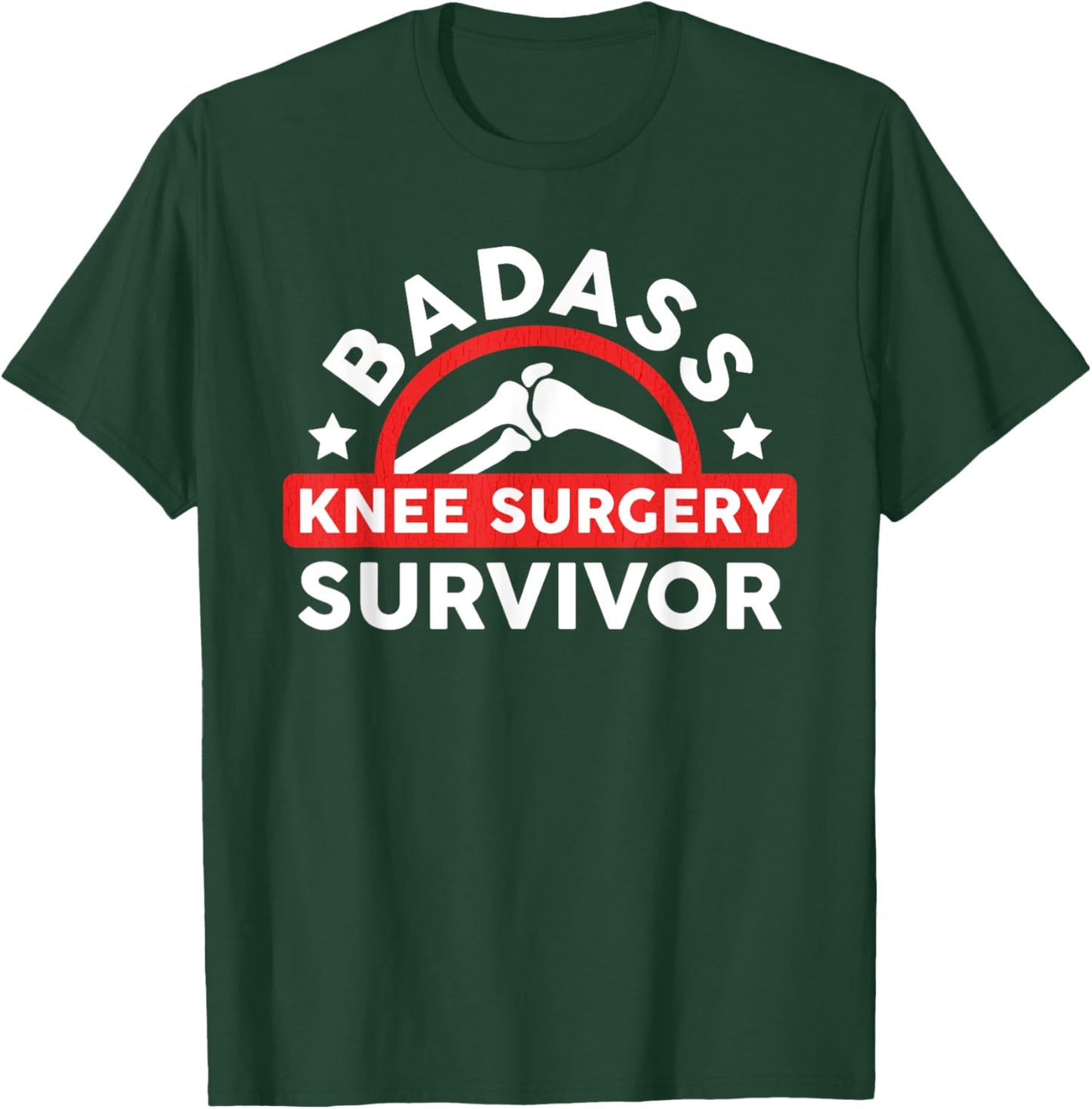 Funny Knee Replacement Titanium Bionic Surgery Get Well Gift T-Shirt - T-Shirt | Forest