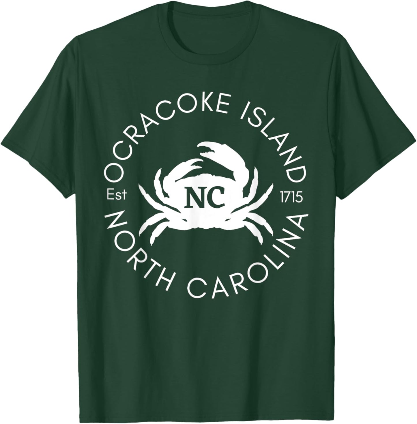 Ocracoke Island North Carolina Crab Beach Ocean Summer Men Women Kids T-Shirt - T-Shirt | Forest