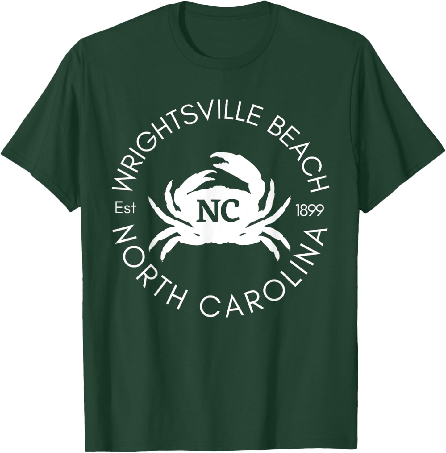 Wrightsville Beach North Carolina Crab Beaches Ocean Summer Men Women Kids T-Shirt - T-Shirt | Forest