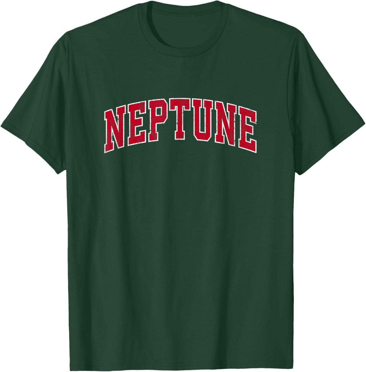 Neptune New Jersey NJ Vintage Sports Design Red Design T-Shirt - T-Shirt | Forest