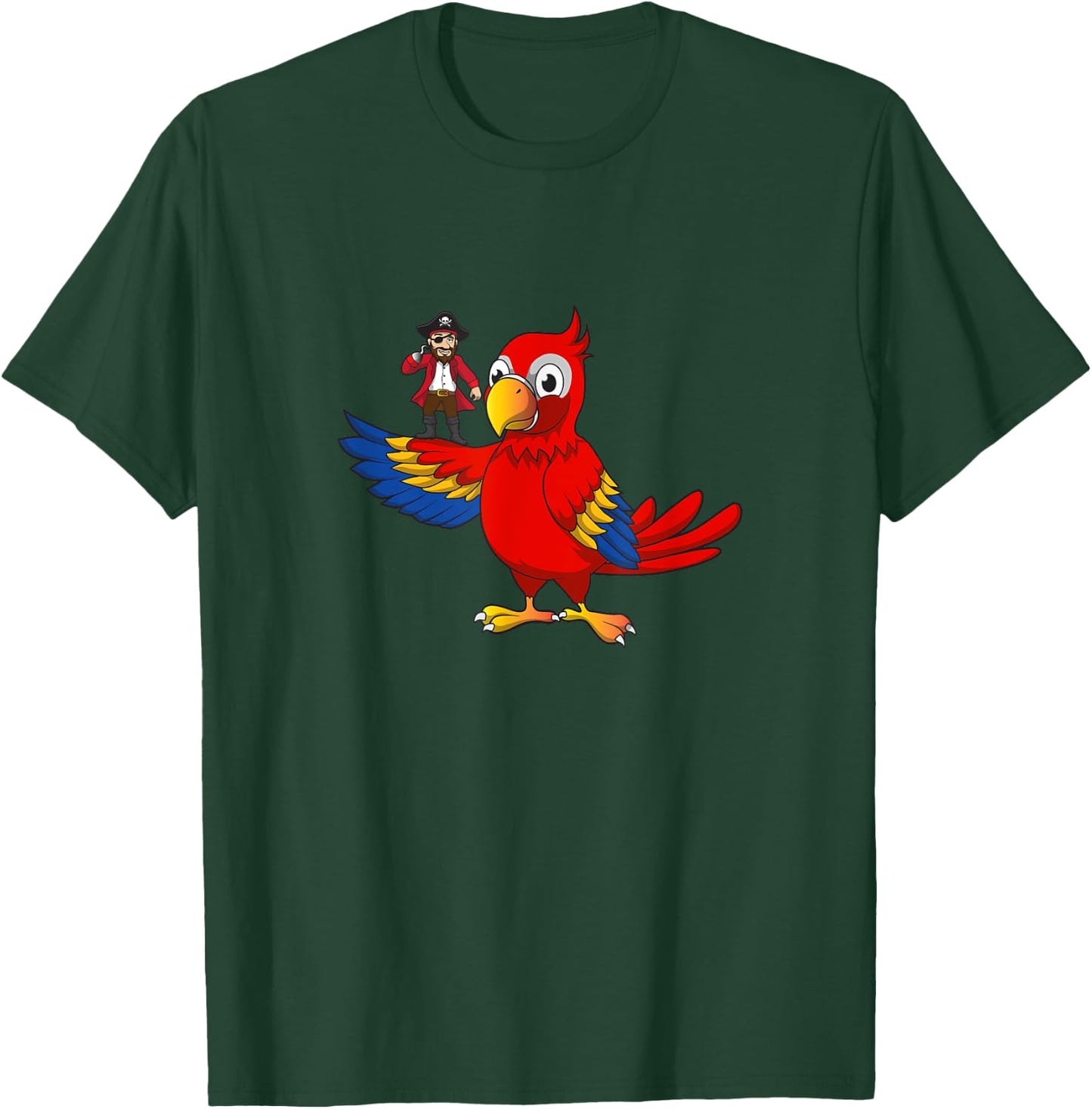 Funny Pirate Parrot humor. T-Shirt - T-Shirt | Forest