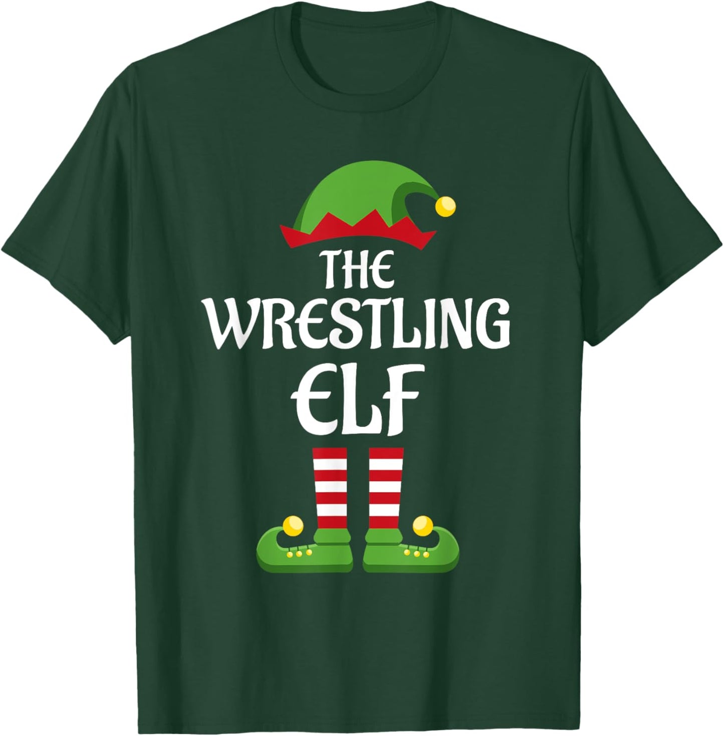 Wrestling Elf Family Matching Group Christmas T-Shirt - T-Shirt | Forest