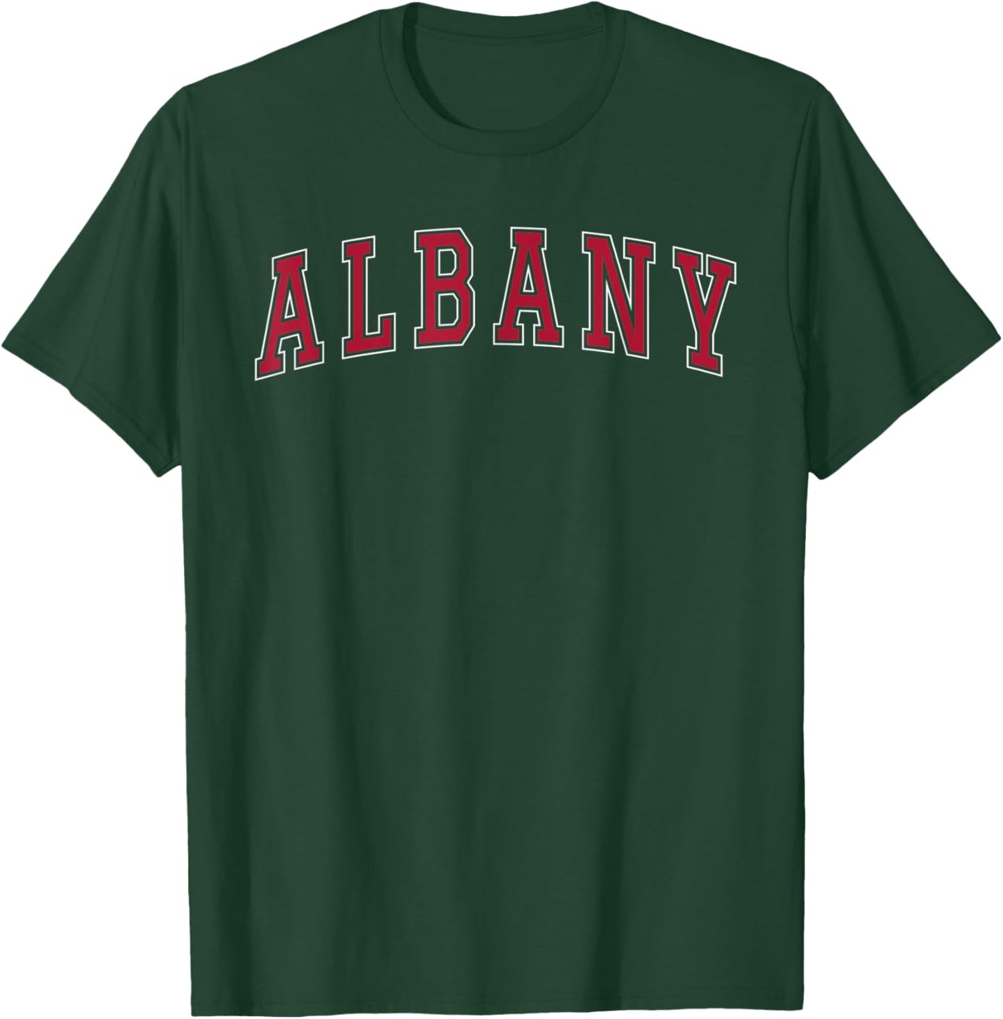 Albany Georgia Souvenir Sport College Style Text T-Shirt - T-Shirt | Forest