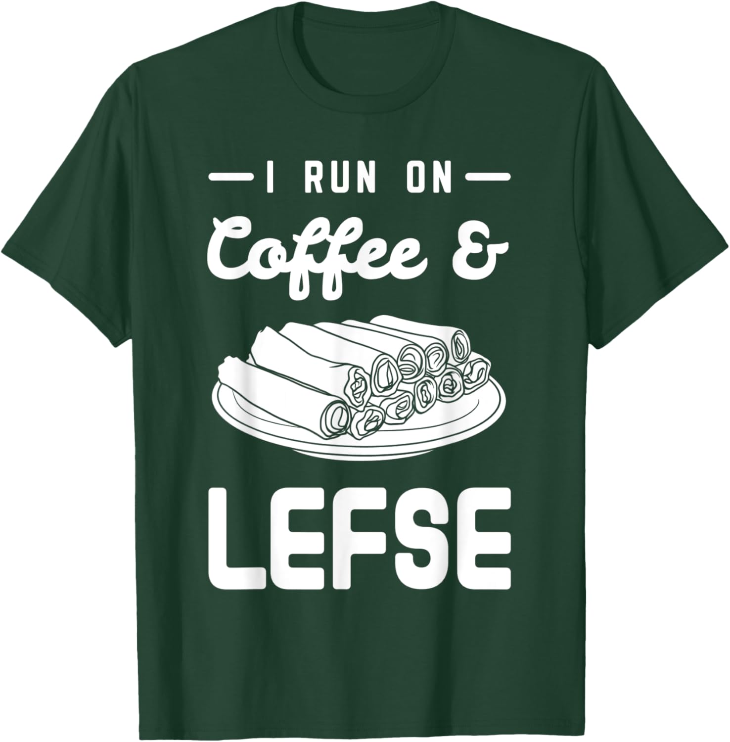 Lefse Norwegian Bread Recipe Maker Flatbread Rolling T-Shirt - T-Shirt | Forest