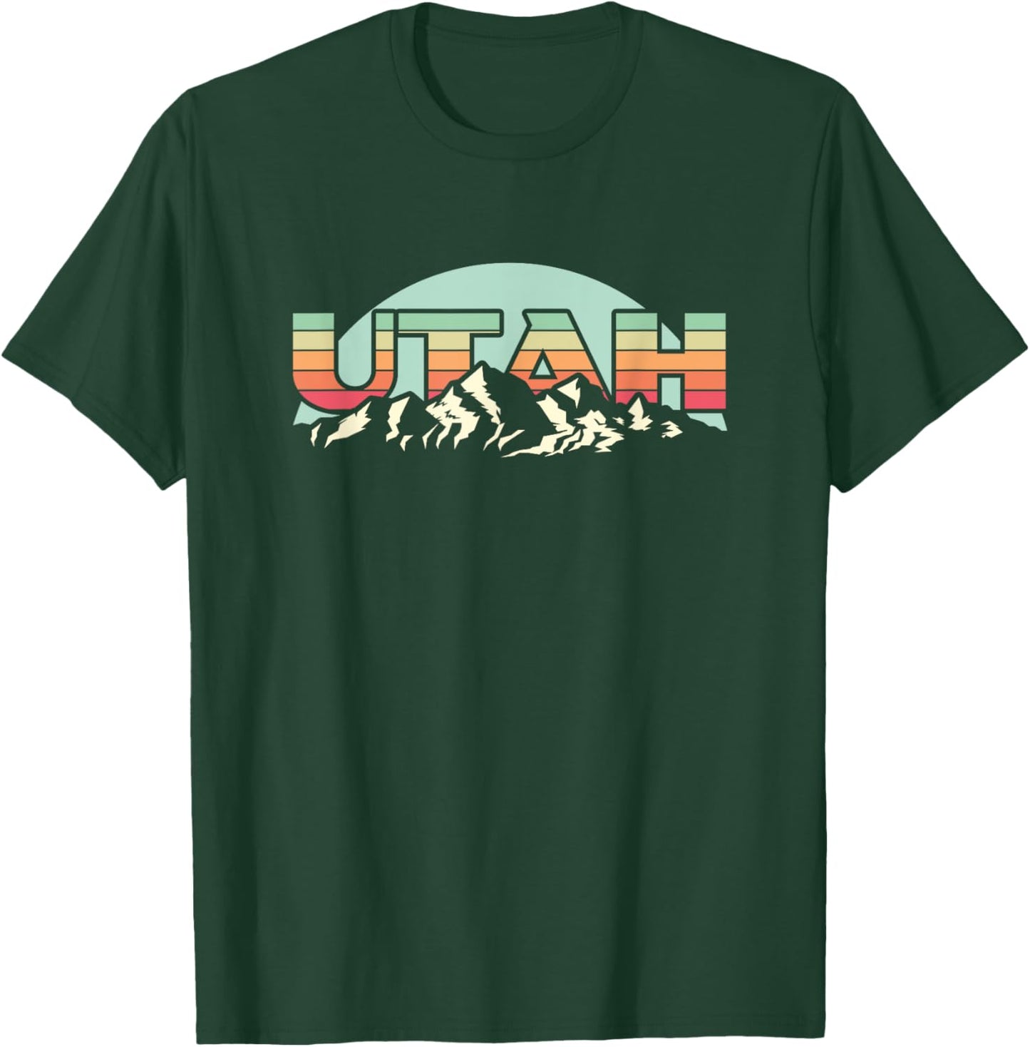 American State Utah - Vintage Mountain Nature Hiking T-Shirt - T-Shirt | Forest
