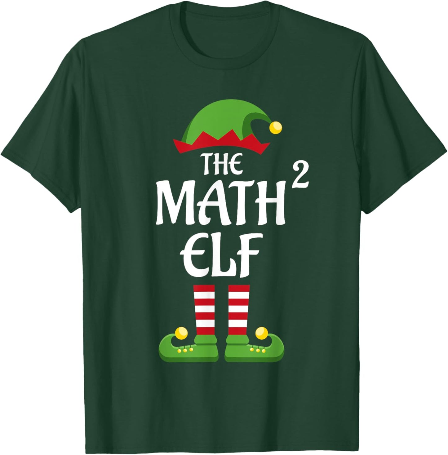 Math Elf Family Matching Group Christmas T-Shirt - T-Shirt | Forest