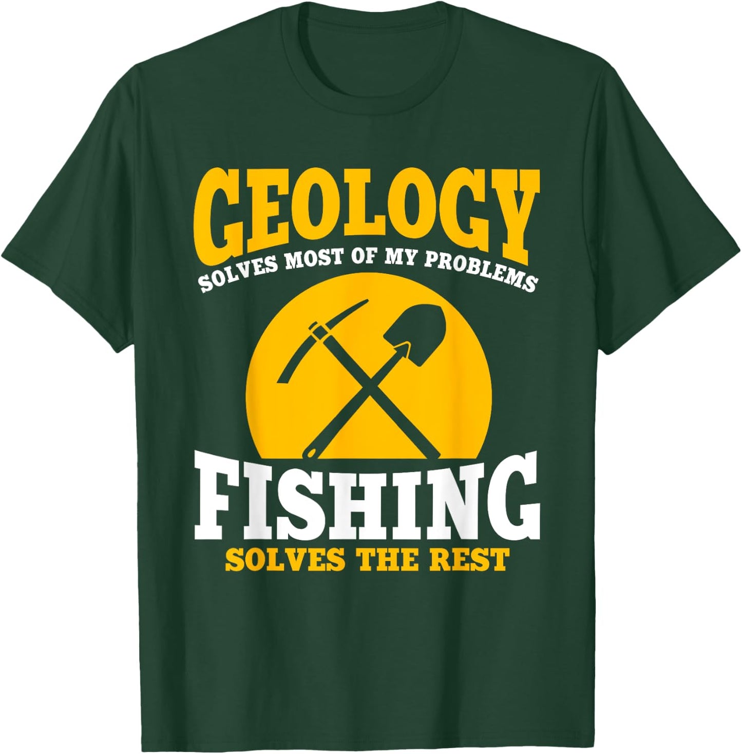 Funny Geology And Fishing Earth Science Geologist Angler T-Shirt - T-Shirt | Forest