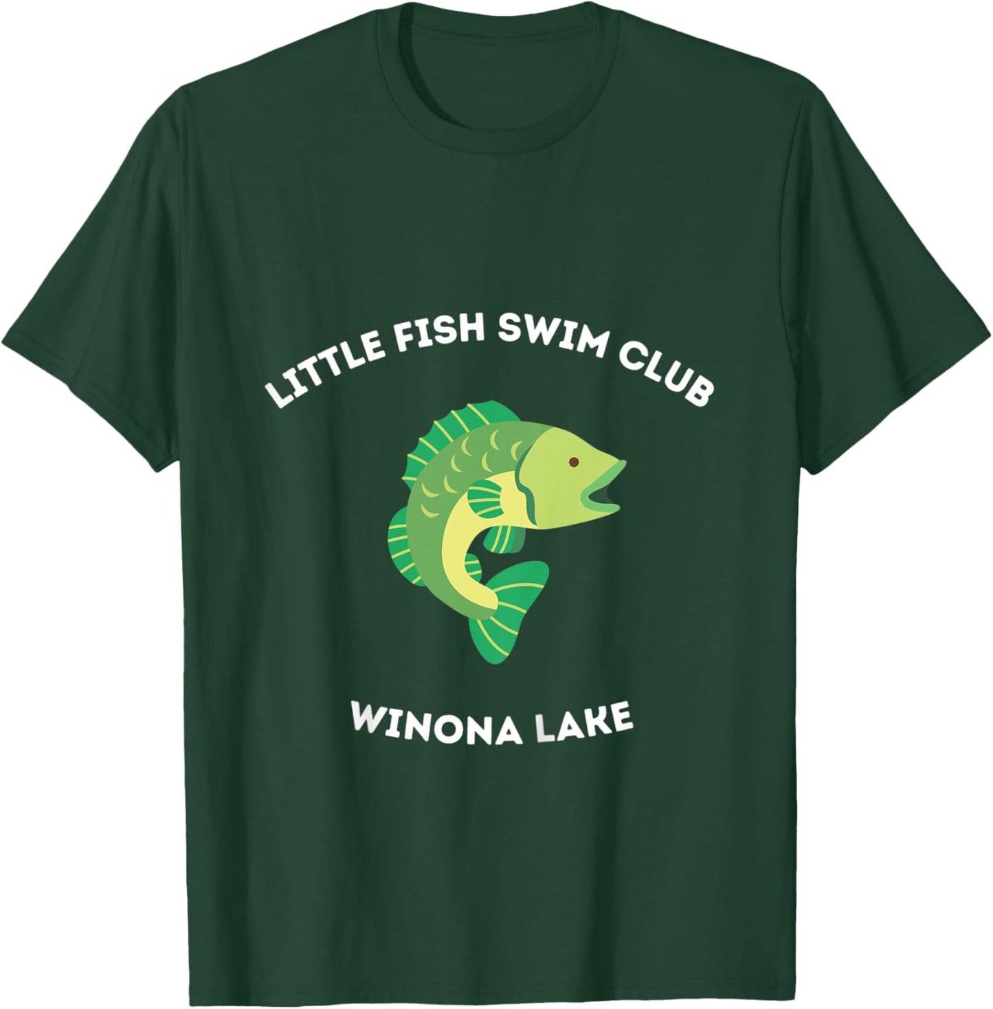 Kids Winona Lake, Indiana - Little Fish Cute T-Shirt - T-Shirt | Forest