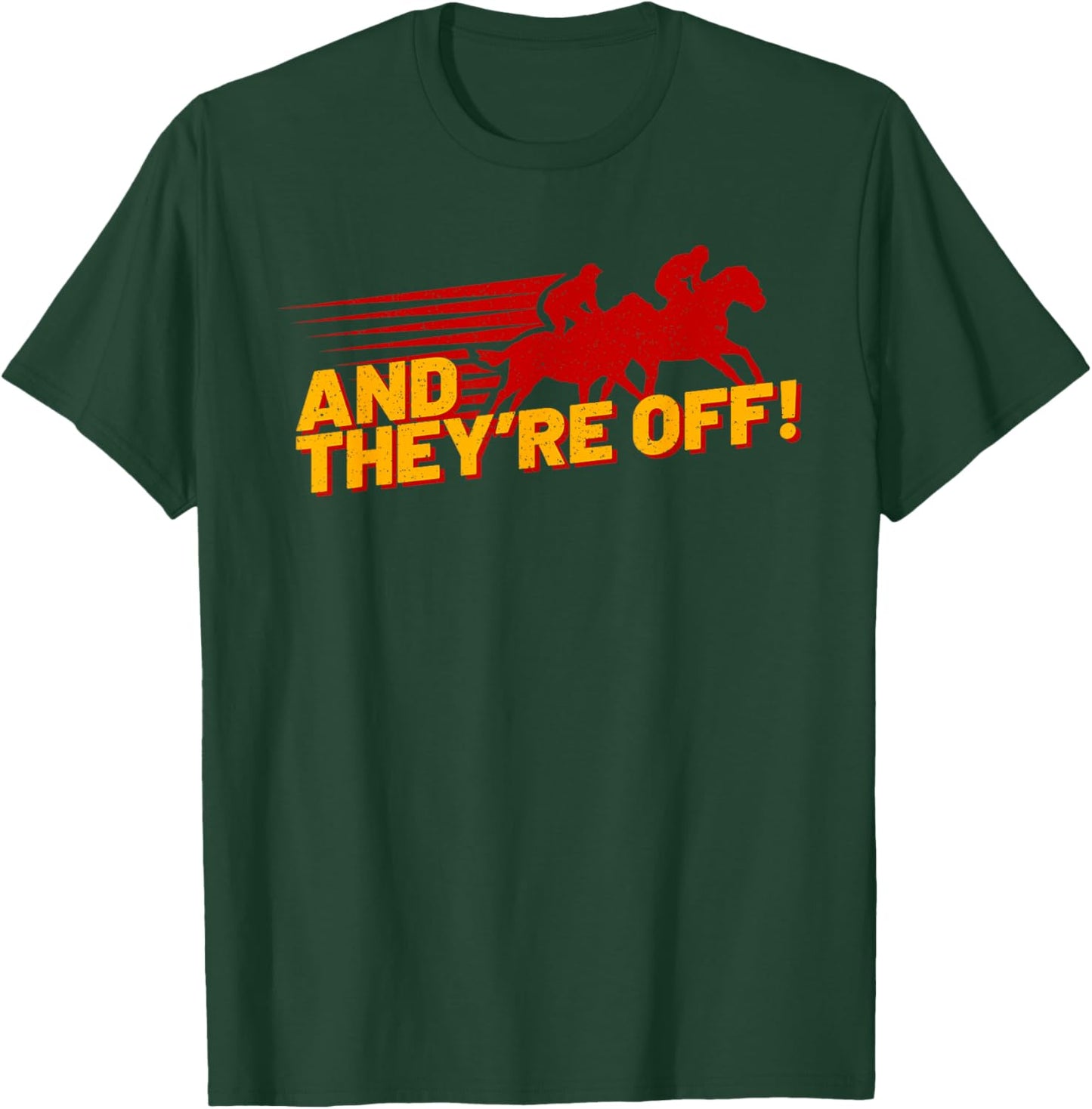 Funny Horse Racing Vintage And They'Re Off KY Derby Horse T-Shirt - T-Shirt | Forest