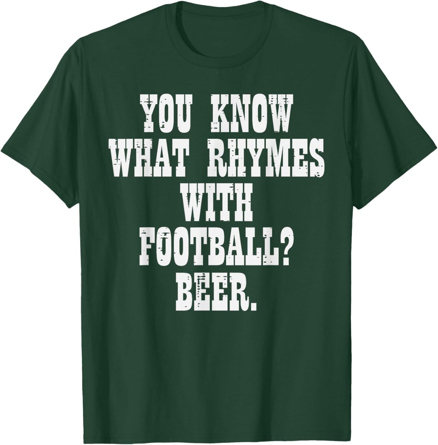 What Rhymes With American Football Funny Men Dad T-Shirt - T-Shirt | Forest