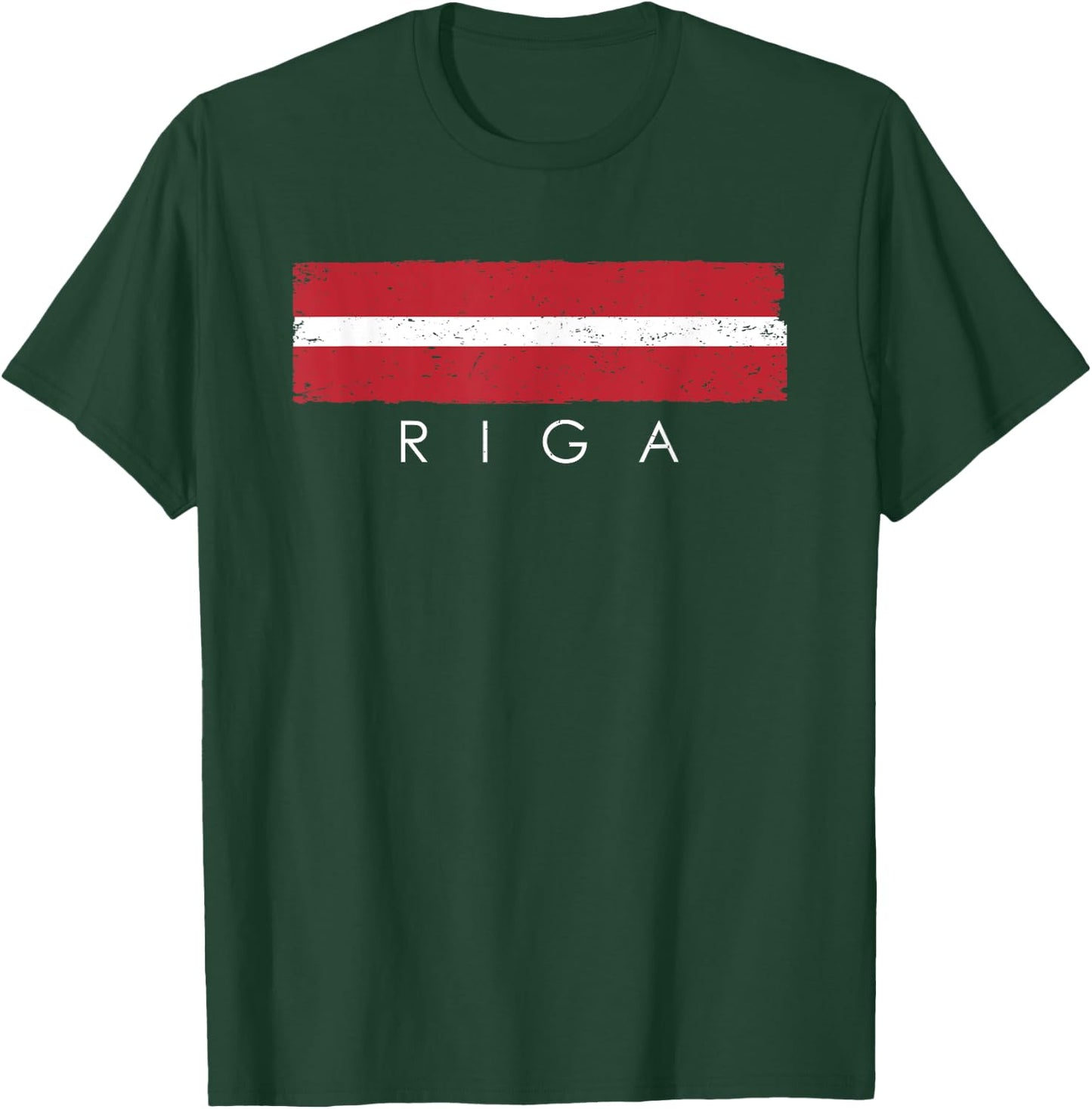 Vintage Riga Latvia Vacation | Latvia Lover T-Shirt - T-Shirt | Forest