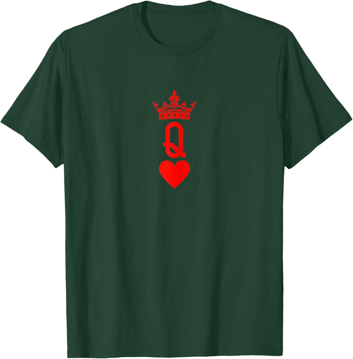 Queen of Hearts Cards Matching Couple Saint Valentine's Day T-Shirt - T-Shirt | Forest