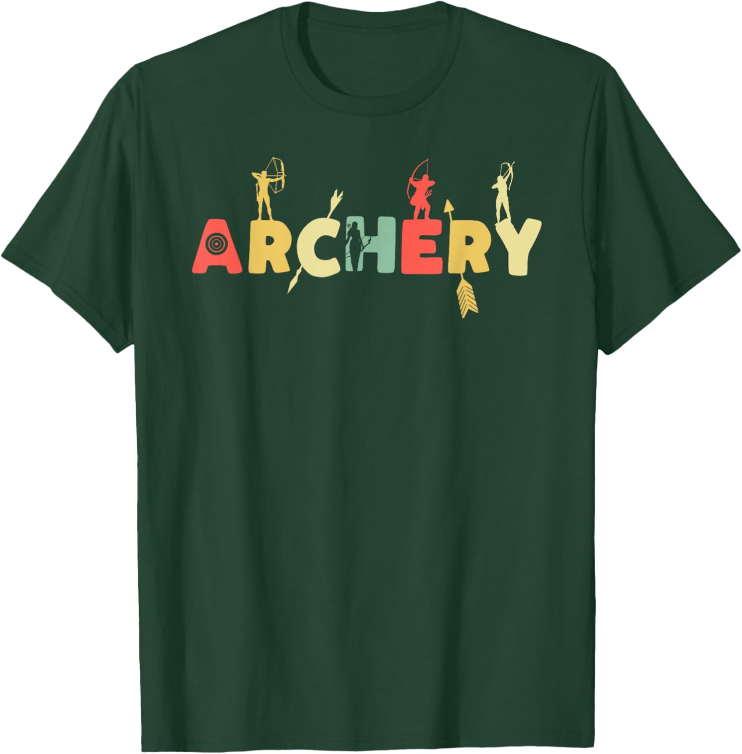 Retro Archery - Vintage Archer Competition T-Shirt - T-Shirt | Forest