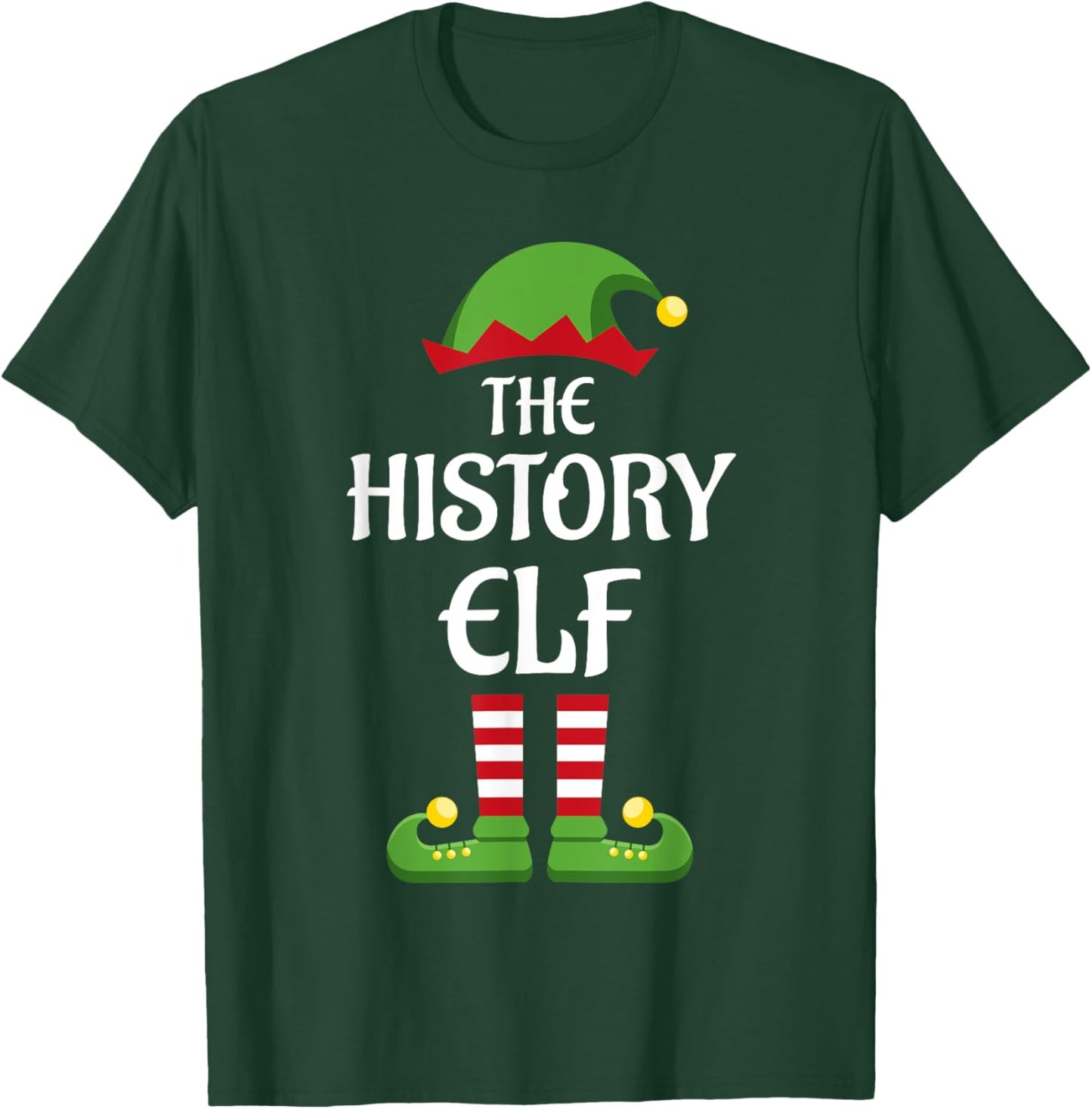 History Elf Family Matching Group Christmas Teacher T-Shirt - T-Shirt | Forest