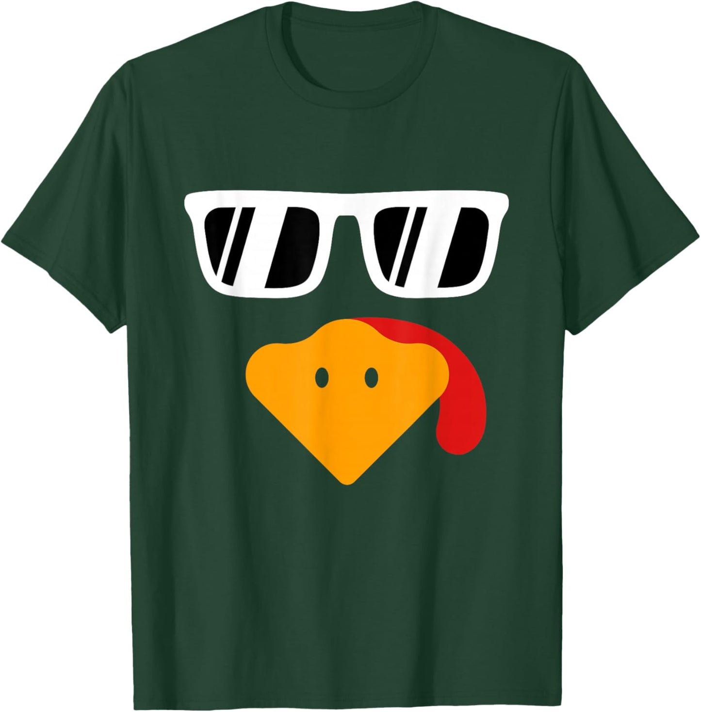Turkey Face Kids Thanksgiving Shirt for Boys Toddlers Youths T-Shirt - T-Shirt | Forest