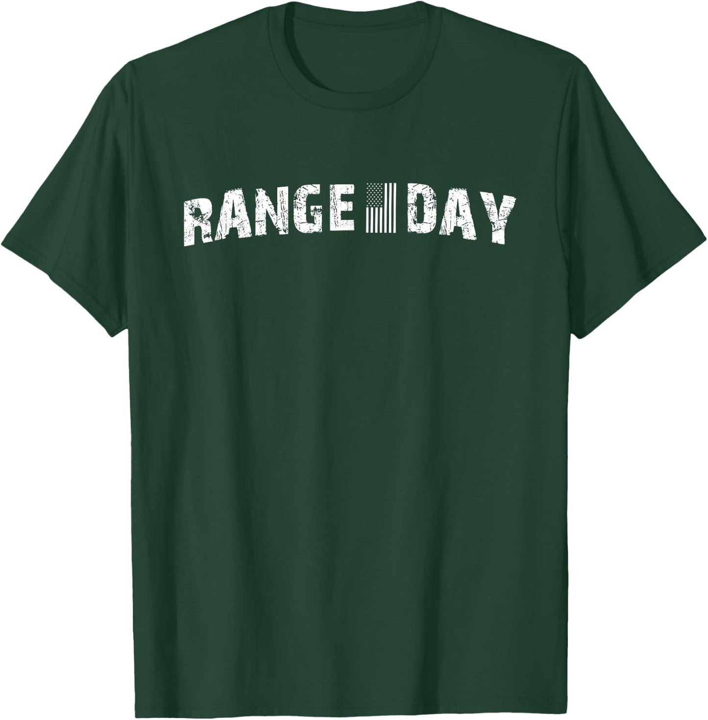 Range Day American Flag Patriotic Shooting Range T-Shirt - T-Shirt | Forest
