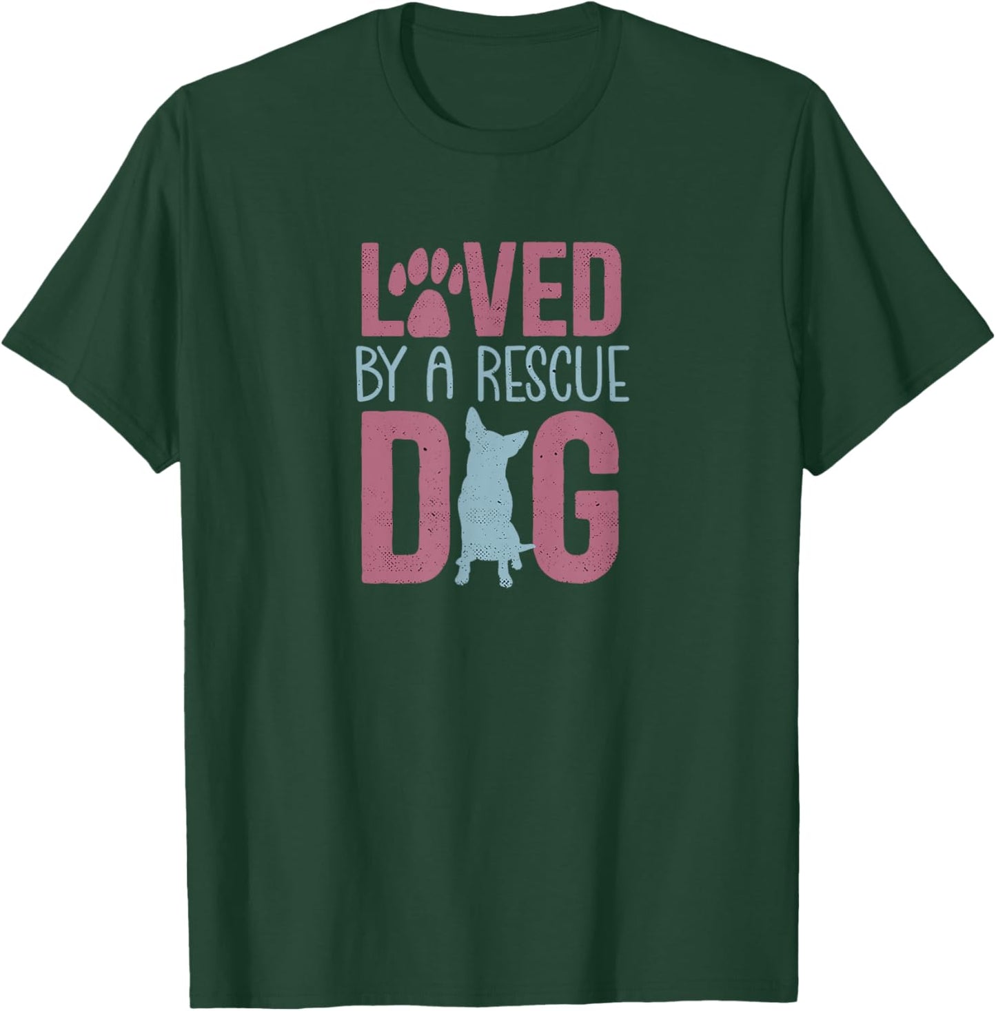 Rescue Dog Animal Adoption Rescue Dog Foster Lover Men Women T-Shirt - T-Shirt | Forest