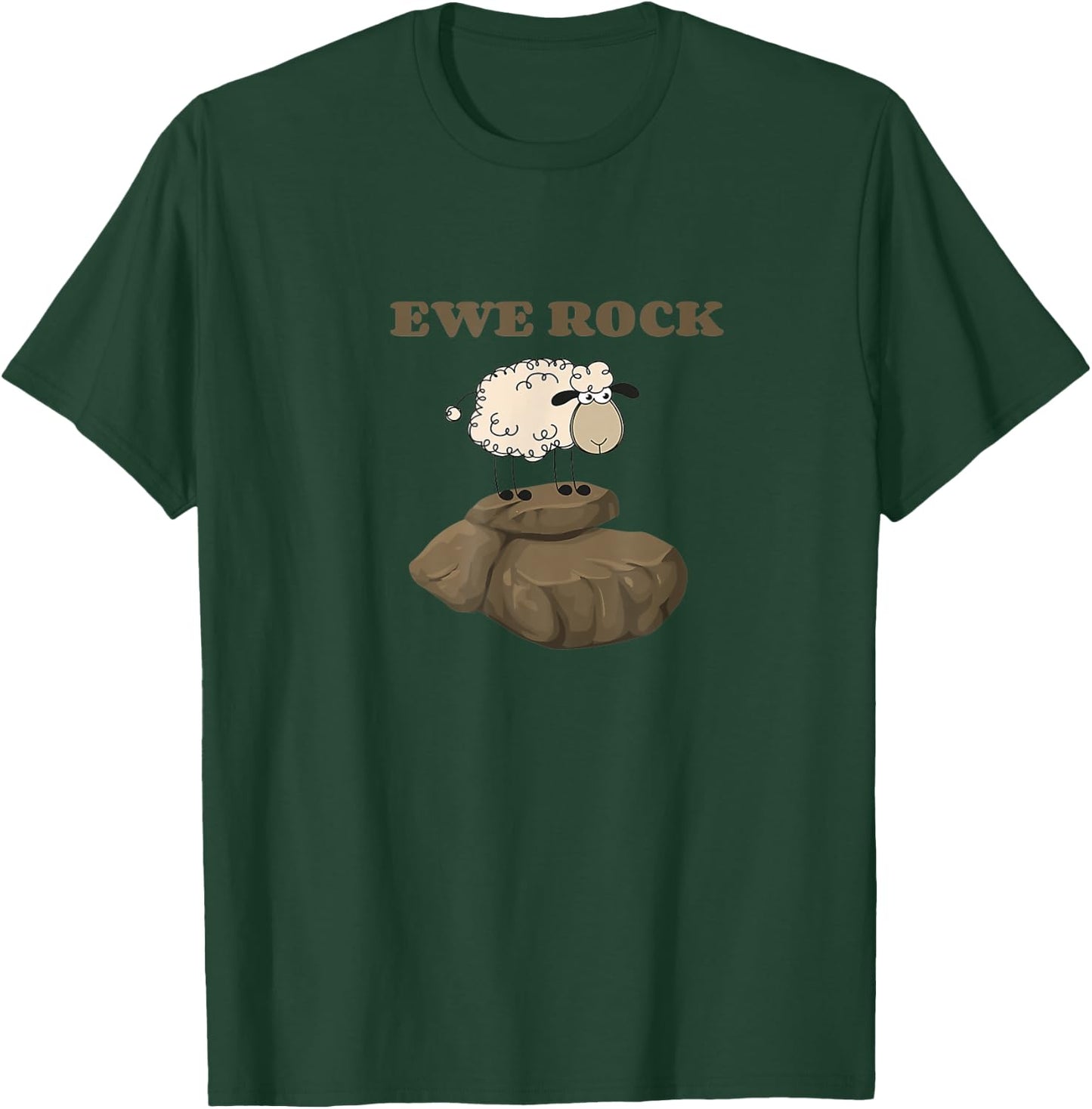 Ewe Rock Funny Sheep Pun Shirt T-Shirt - T-Shirt | Forest