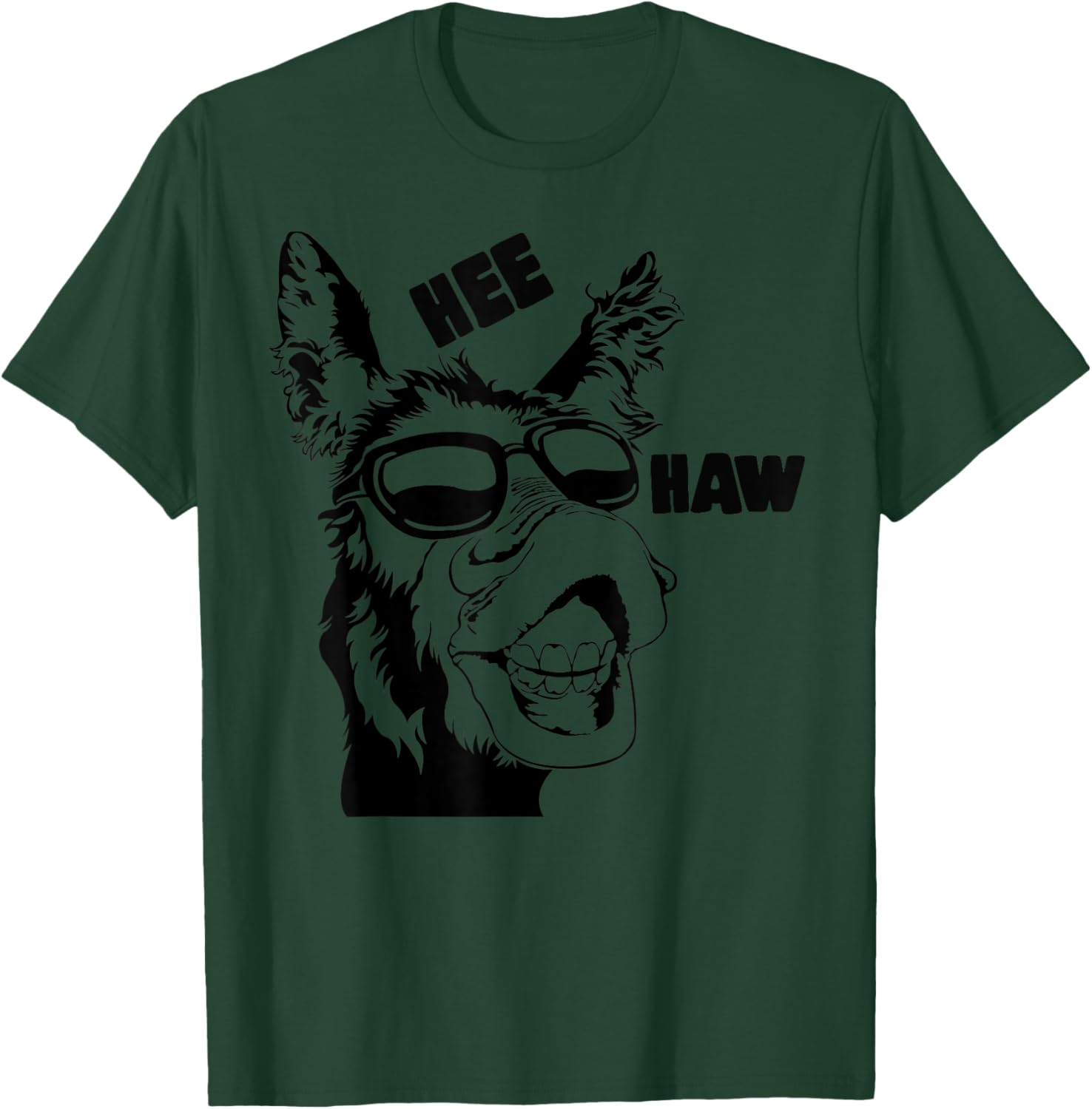 Sweet & Simple Christmas Stuff Hee Haw Cool Donkey - Kids & Adults - Grey - Small - Short Sleeve T-Shirt - T-Shirt | Forest