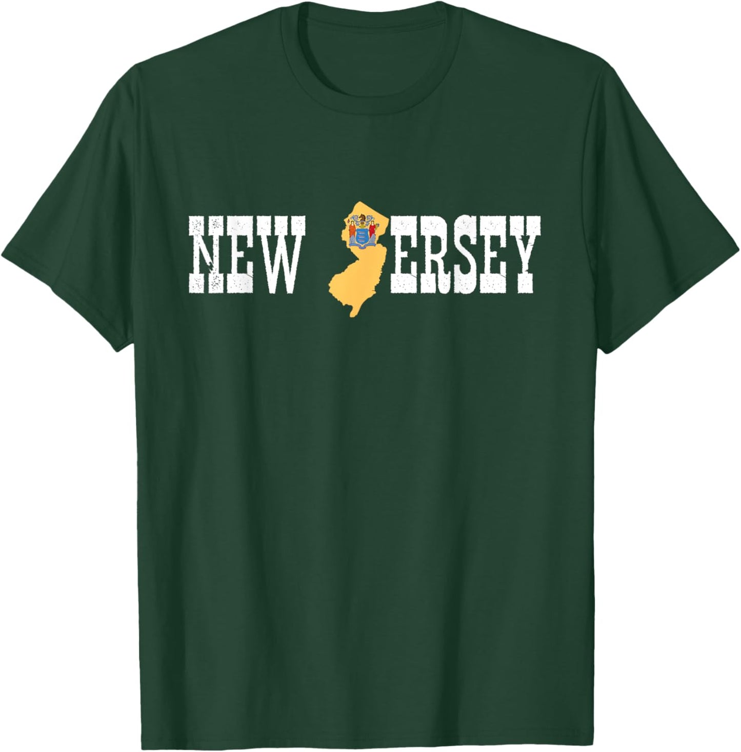 New Jersey State and New Jersey Flag Pride for New Jersey T-Shirt - T-Shirt | Forest