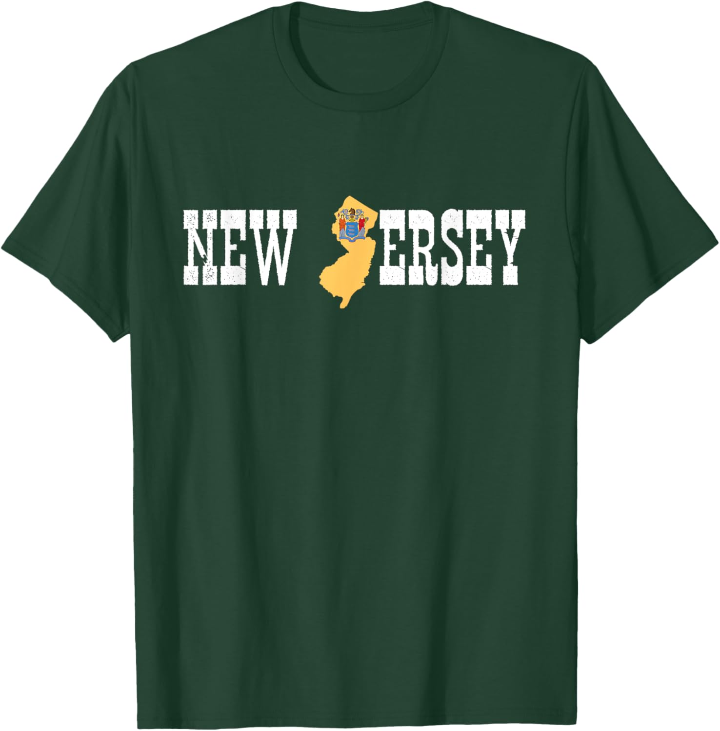 New Jersey State and New Jersey Flag Pride for New Jersey T-Shirt - T-Shirt | Forest