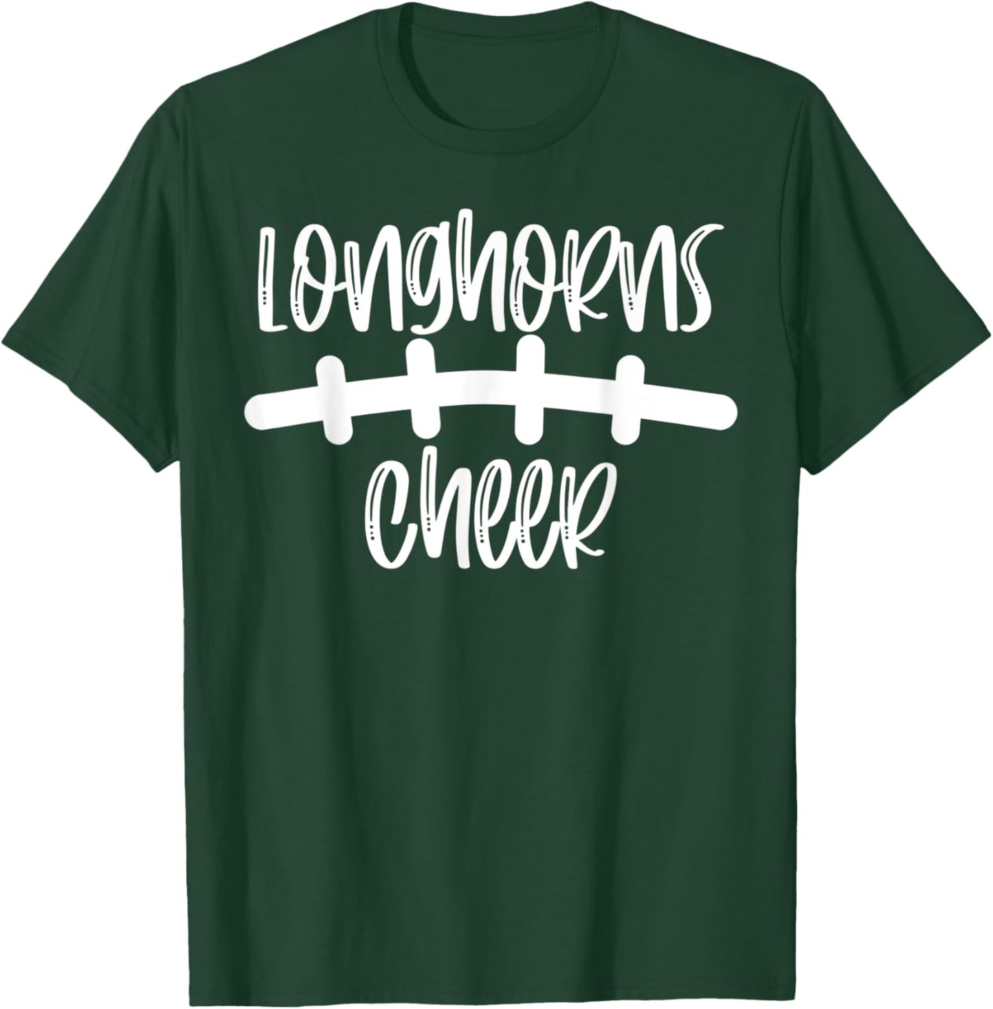 Longhorn Cheer School Spirit Football Team Mascot Game Night T-Shirt - T-Shirt | Forest