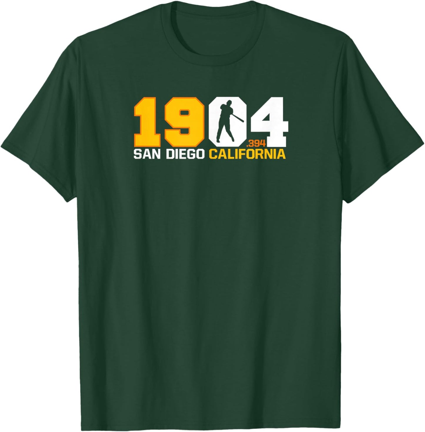 San Diego California Throwback 1904 Baseball Statue .394 T-Shirt - T-Shirt | Forest
