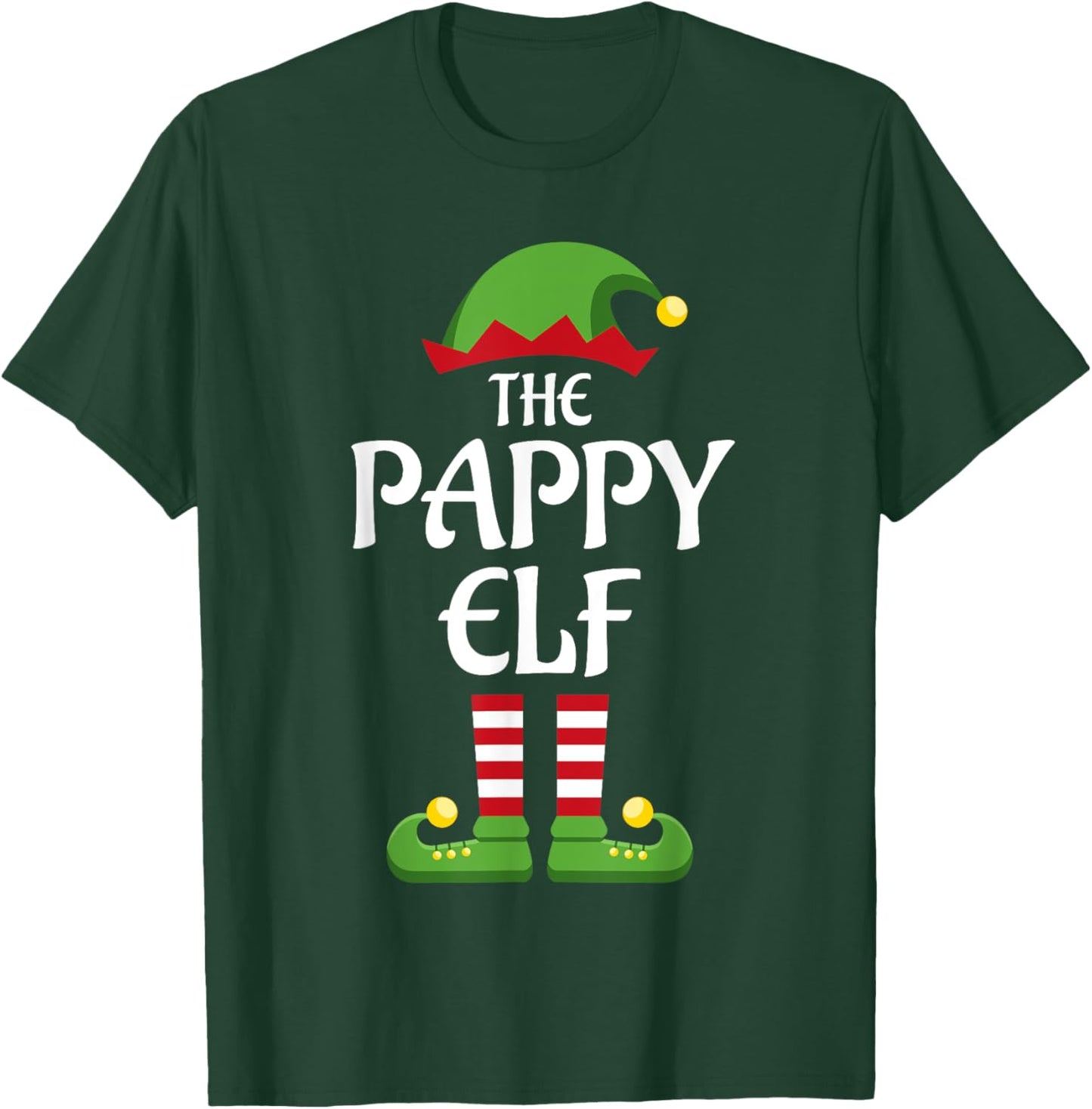 Pappy Elf Family Matching Group Christmas Papa T-Shirt - T-Shirt | Forest