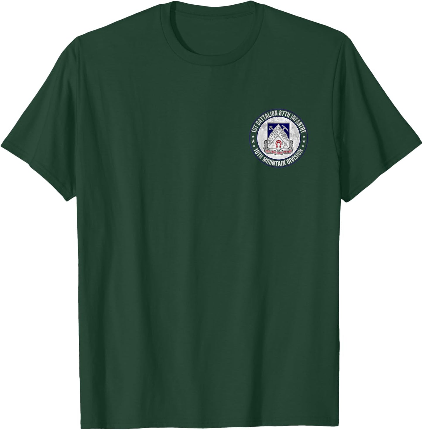 1st Battalion 87th Infantry 10th Mountain Division Veteran T-Shirt - T-Shirt | Forest