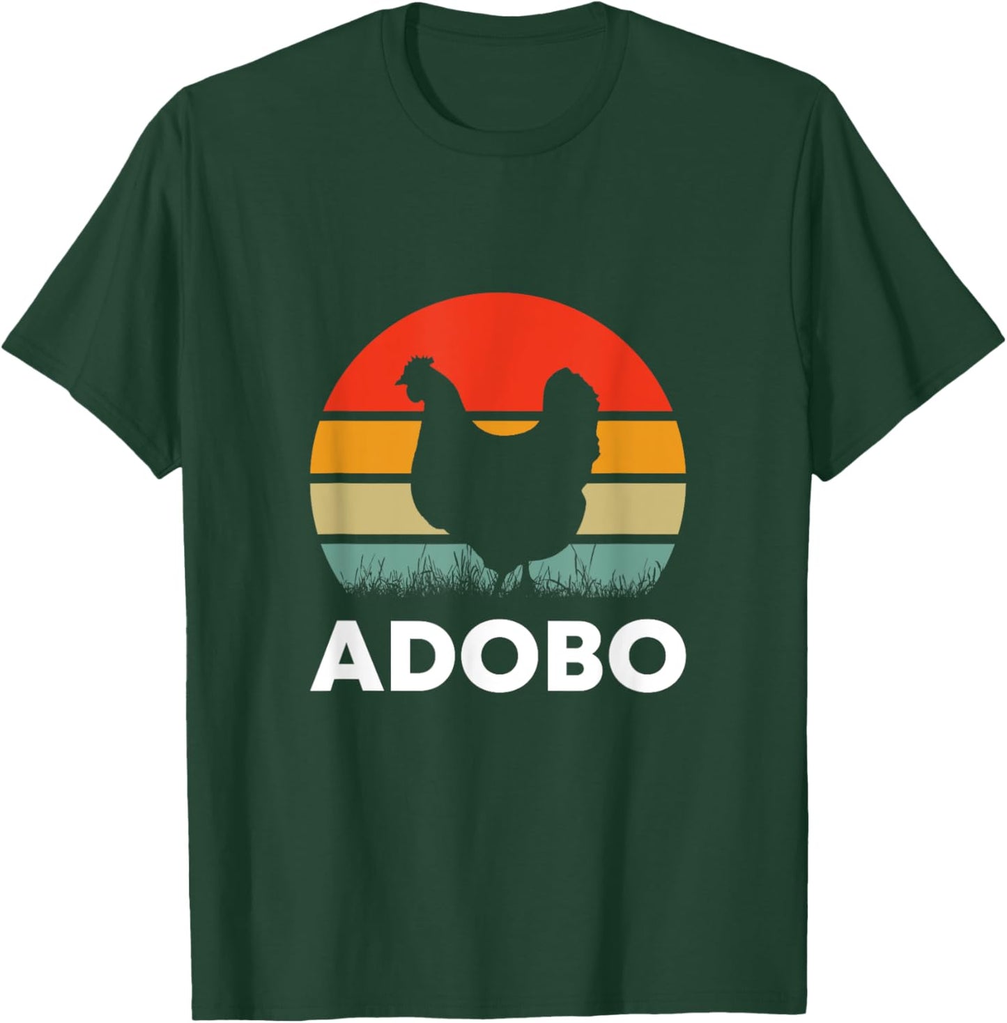 Retro Chicken Adobo Funny Filipino Filipina Philippines Food T-Shirt - T-Shirt | Forest