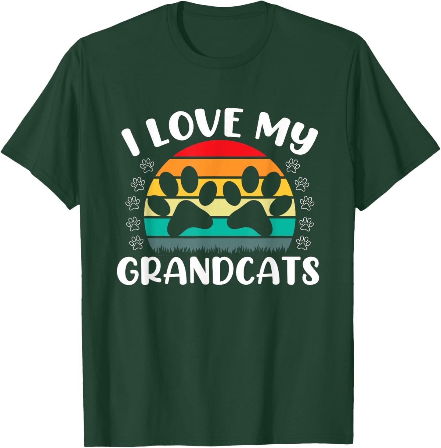 I love my Grandcats - Cat Lover Granddad Grandma Grandparent T-Shirt - T-Shirt | Forest