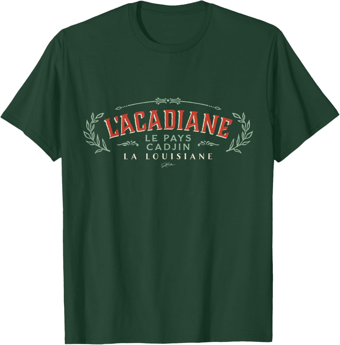 JCombs: Acadiana, Cajun Country, Louisiana, Retro T-Shirt - T-Shirt | Forest