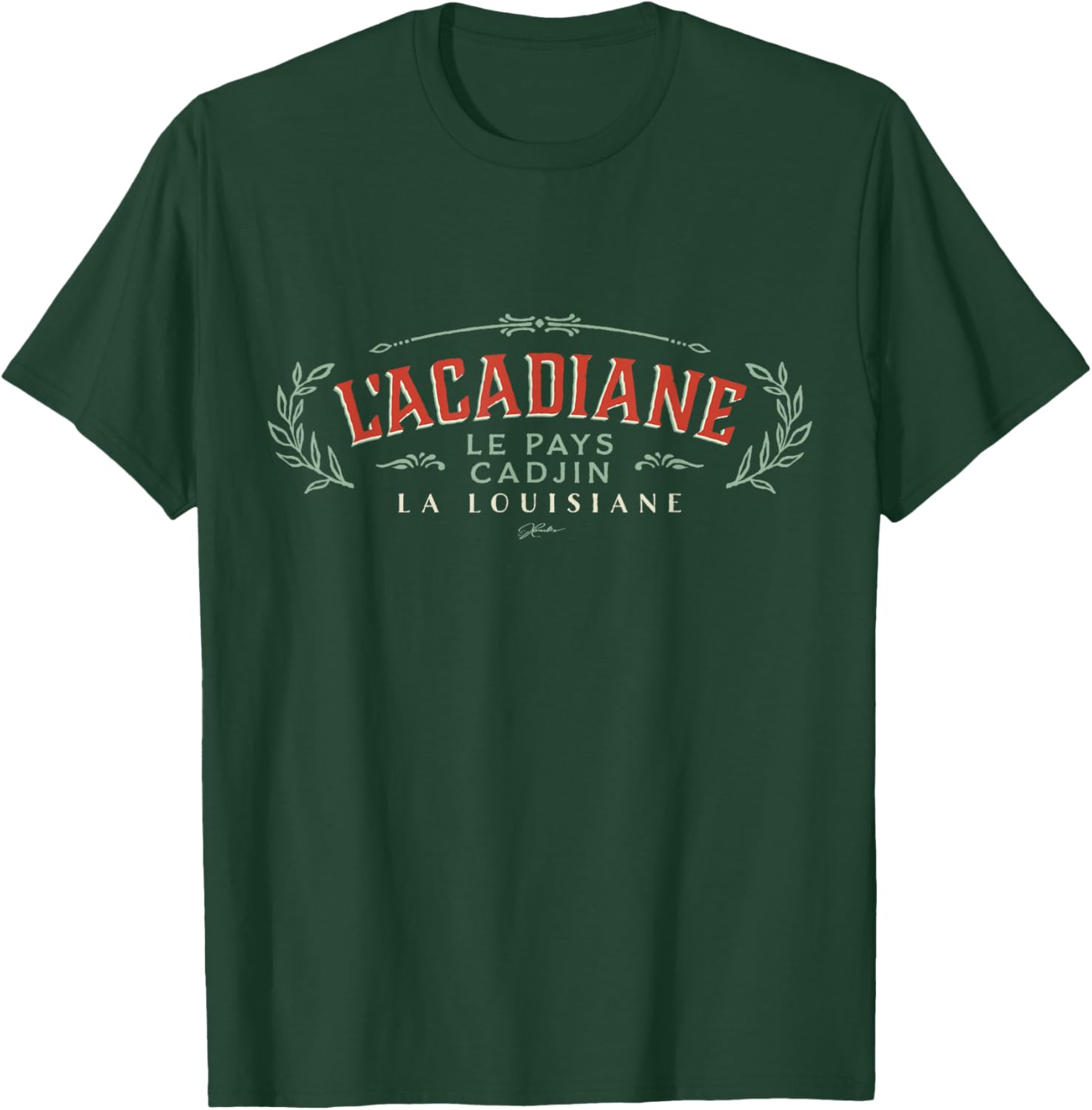 JCombs: Acadiana, Cajun Country, Louisiana, Retro T-Shirt - T-Shirt | Forest