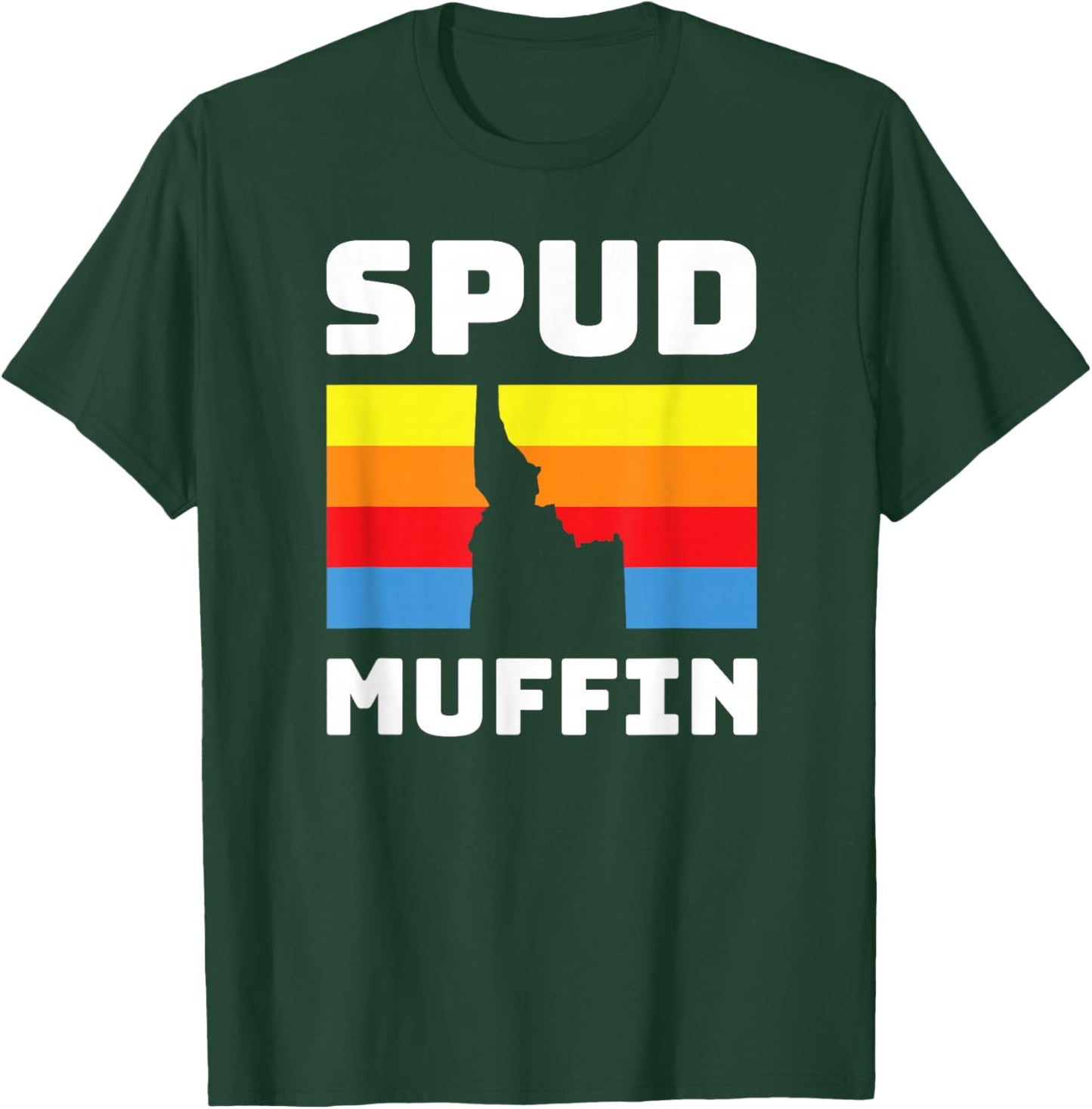 Cool Retro Travel Idaho Vacation Potatoes Spud Muffin Design T-Shirt - T-Shirt | Forest