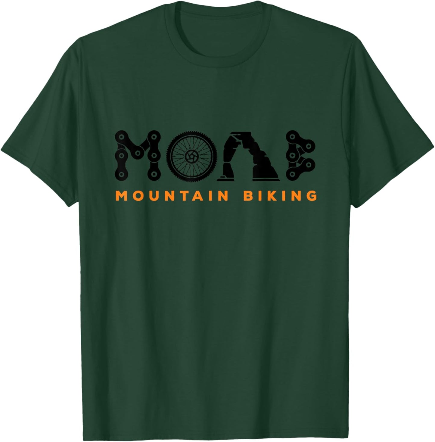 Retro Moab Utah Souvenir Mountain Biking MTB Trail Riding T-Shirt - T-Shirt | Forest