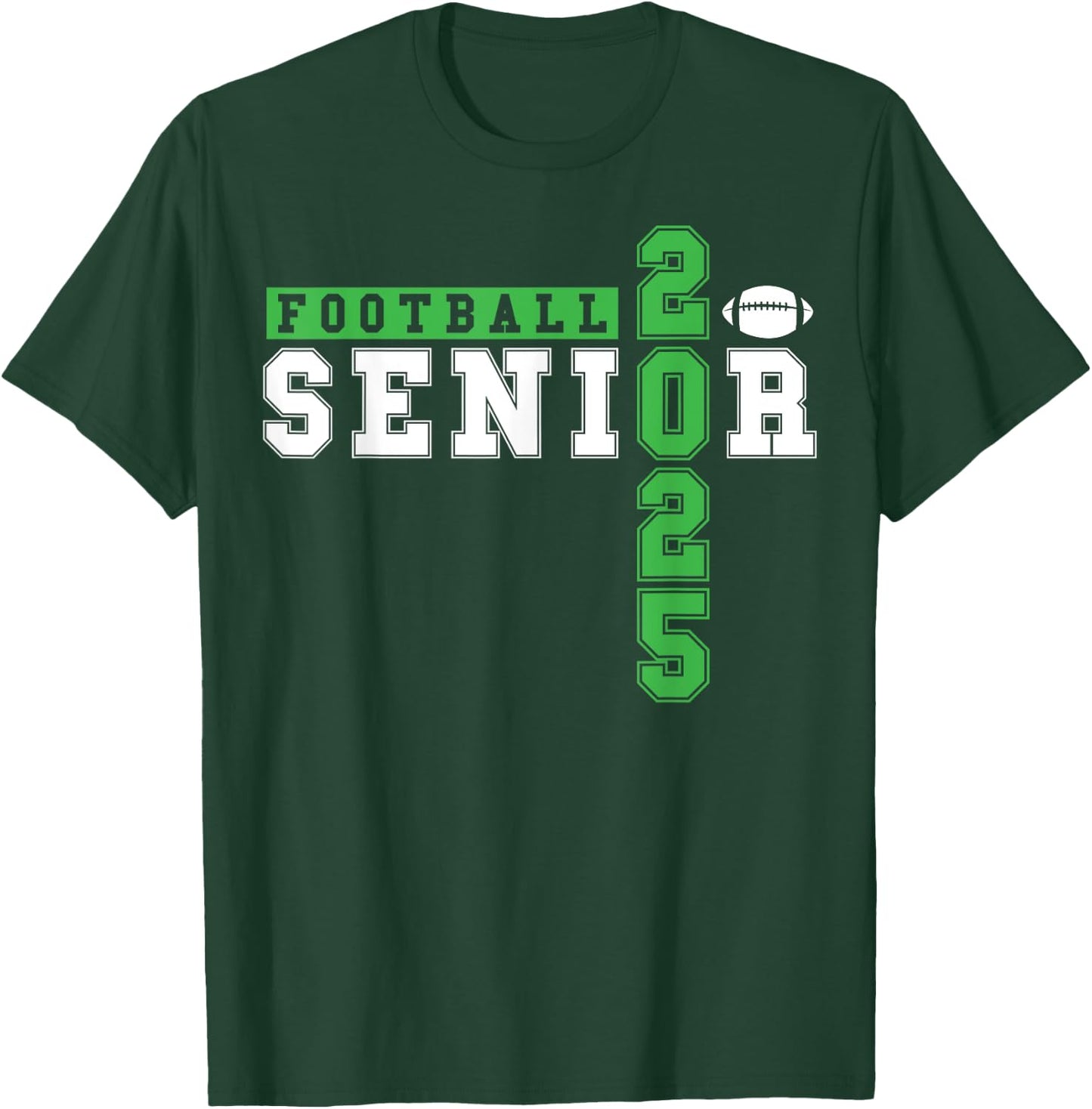 Football Senior Night Football Senior 2025 Graduation 23 T-Shirt - T-Shirt | Forest