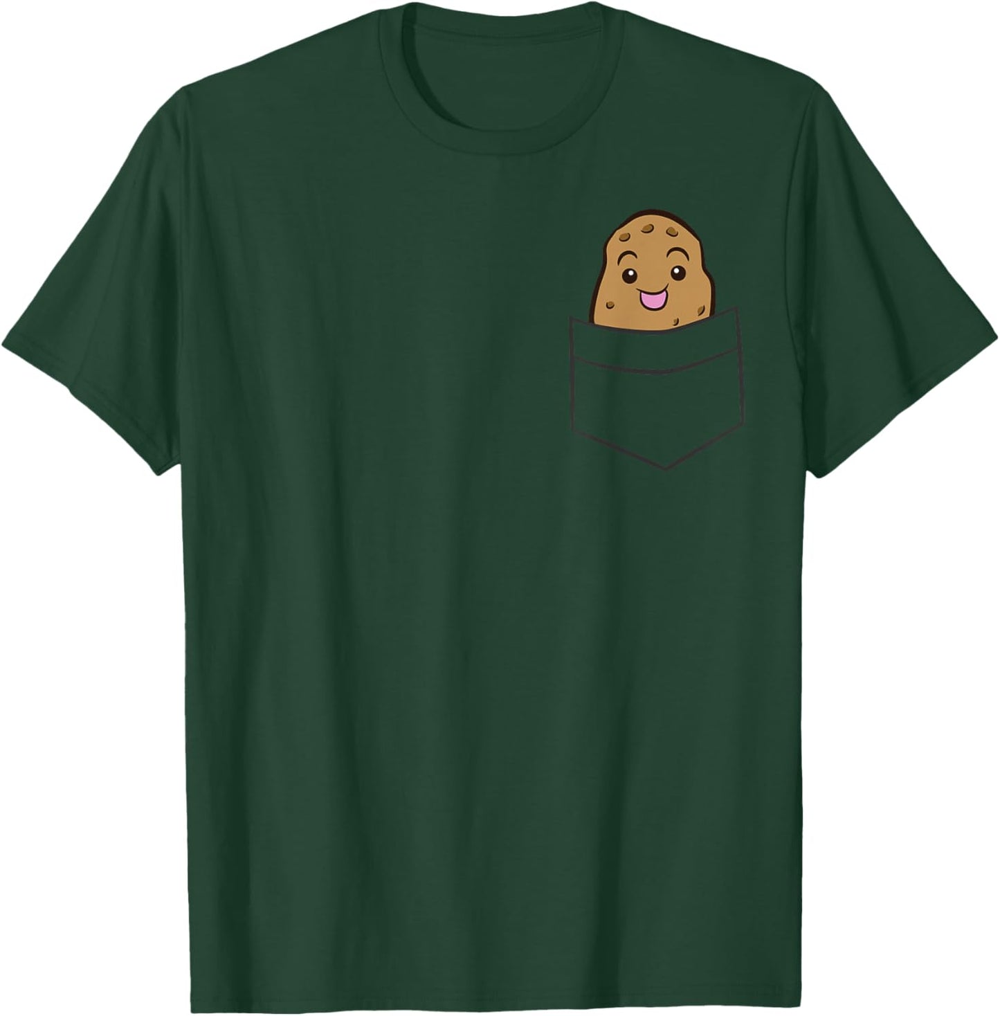 Potato In The Pocket Funny Pocket Potato T-Shirt - T-Shirt | Forest