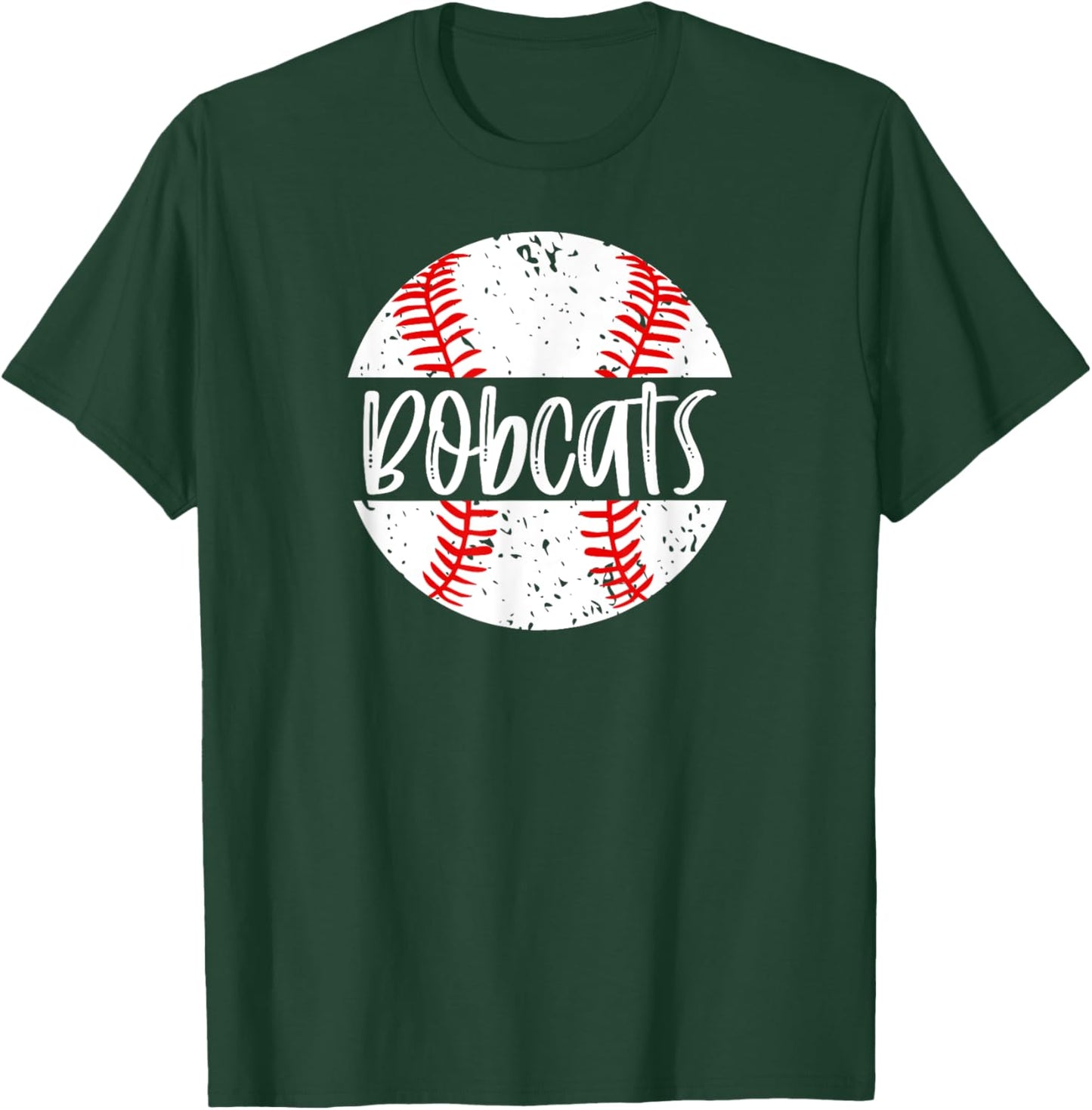Bobcats Baseball Team Mascot School Spirit Game Day T-Shirt - T-Shirt | Forest