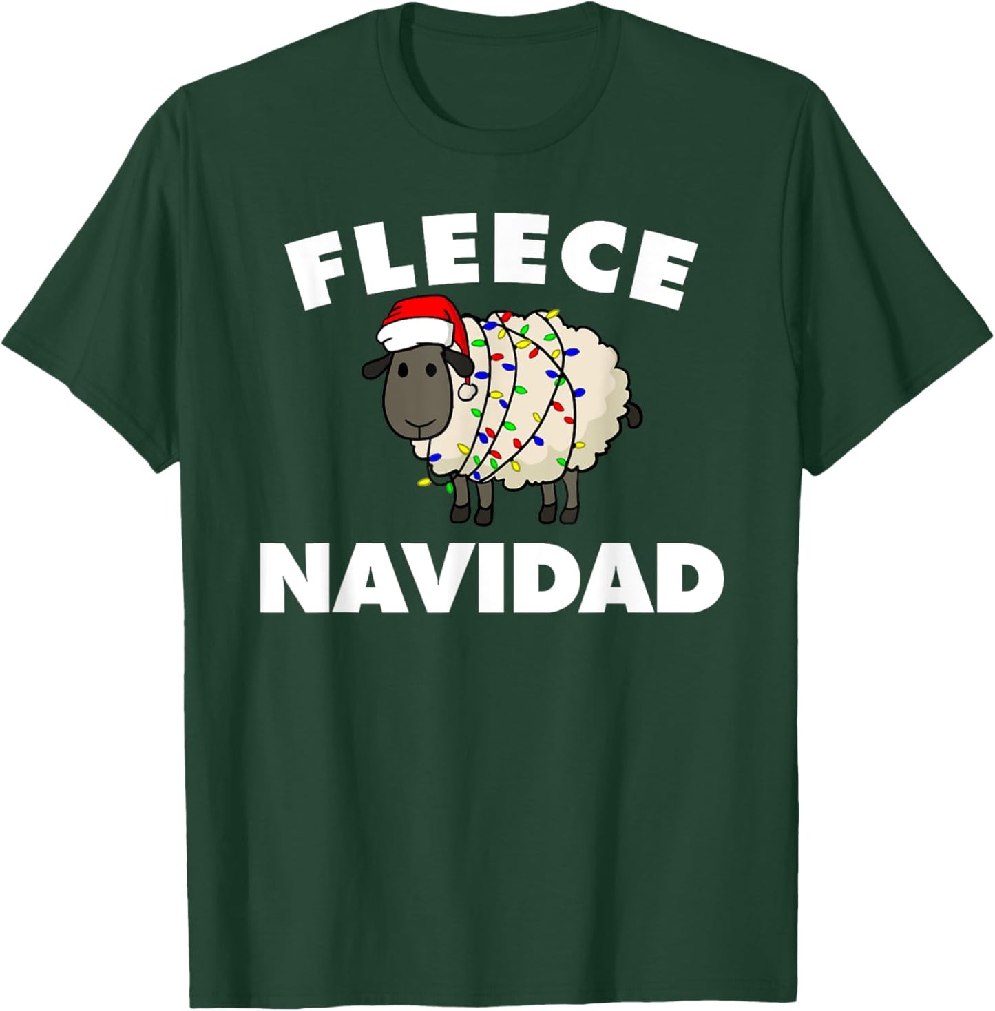 Fleece Navidad funny Christmas Sheep Fleece Navidad T-Shirt - T-Shirt | Forest