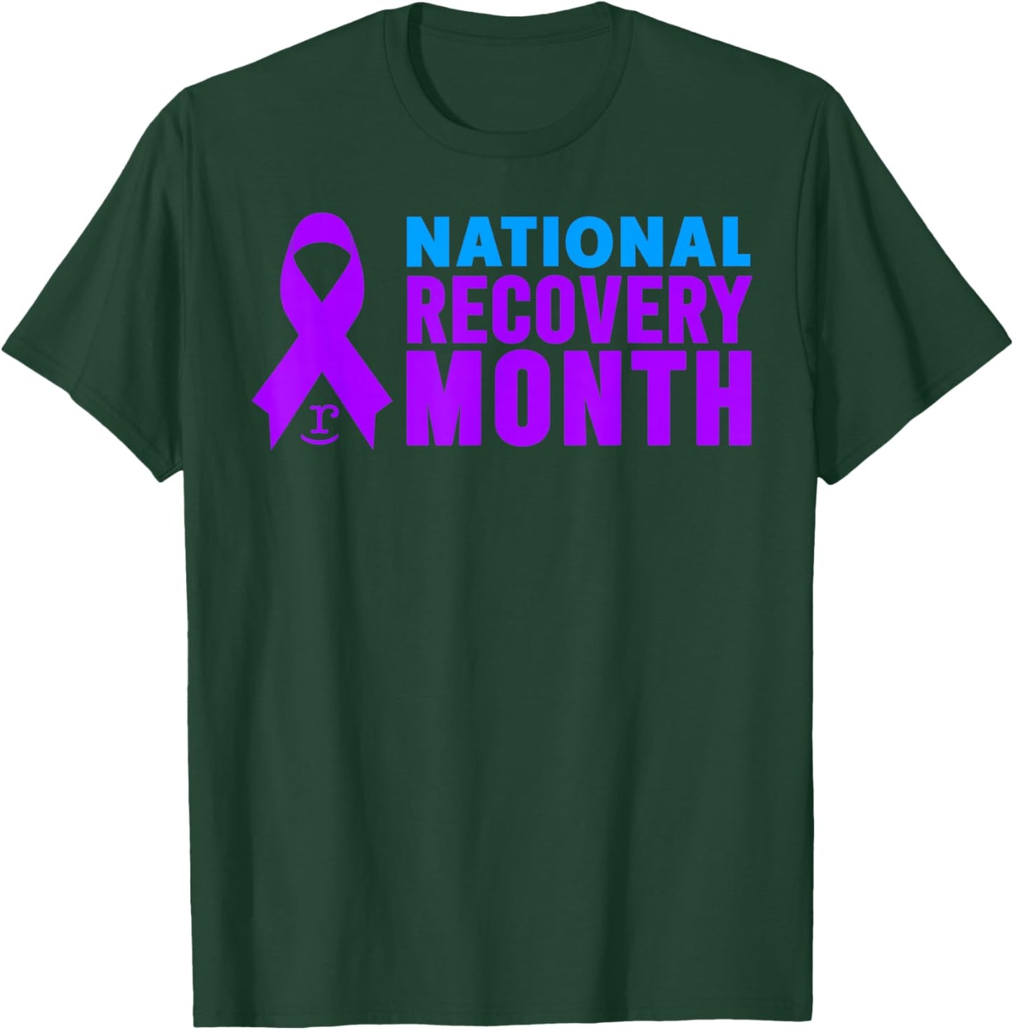 National Recovery Month - Purple Ribbon T-Shirt - T-Shirt | Forest