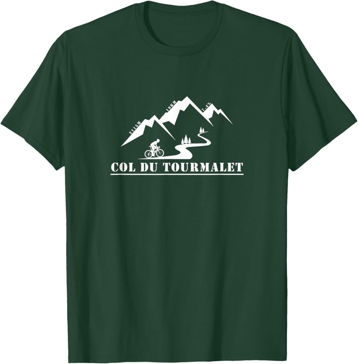 Col du Tourmalet, France, Tour, Cycling, Pyrenees T-Shirt - T-Shirt | Forest