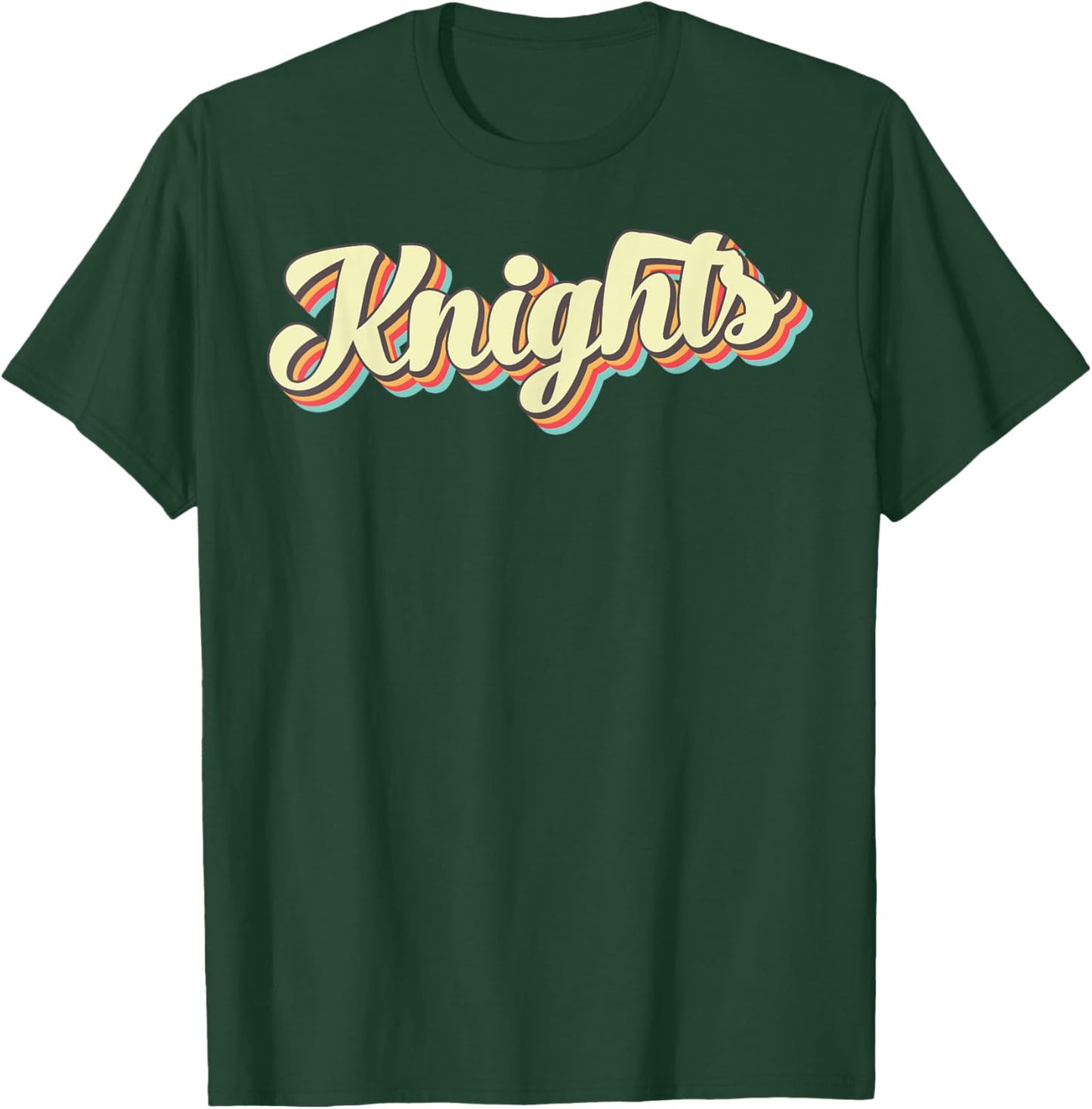 Knights Retro Art Baseball Font Vintage T-Shirt - T-Shirt | Forest